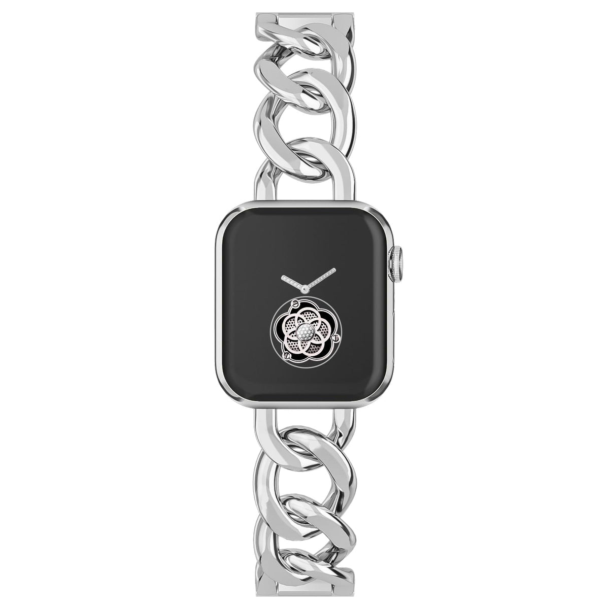 Musk Mskr Sliver Watch Bands For Women Compatible With Apple Watch Band 38Mm 40Mm 41Mm Adjustment Metal Band Cowboy Steel Chain