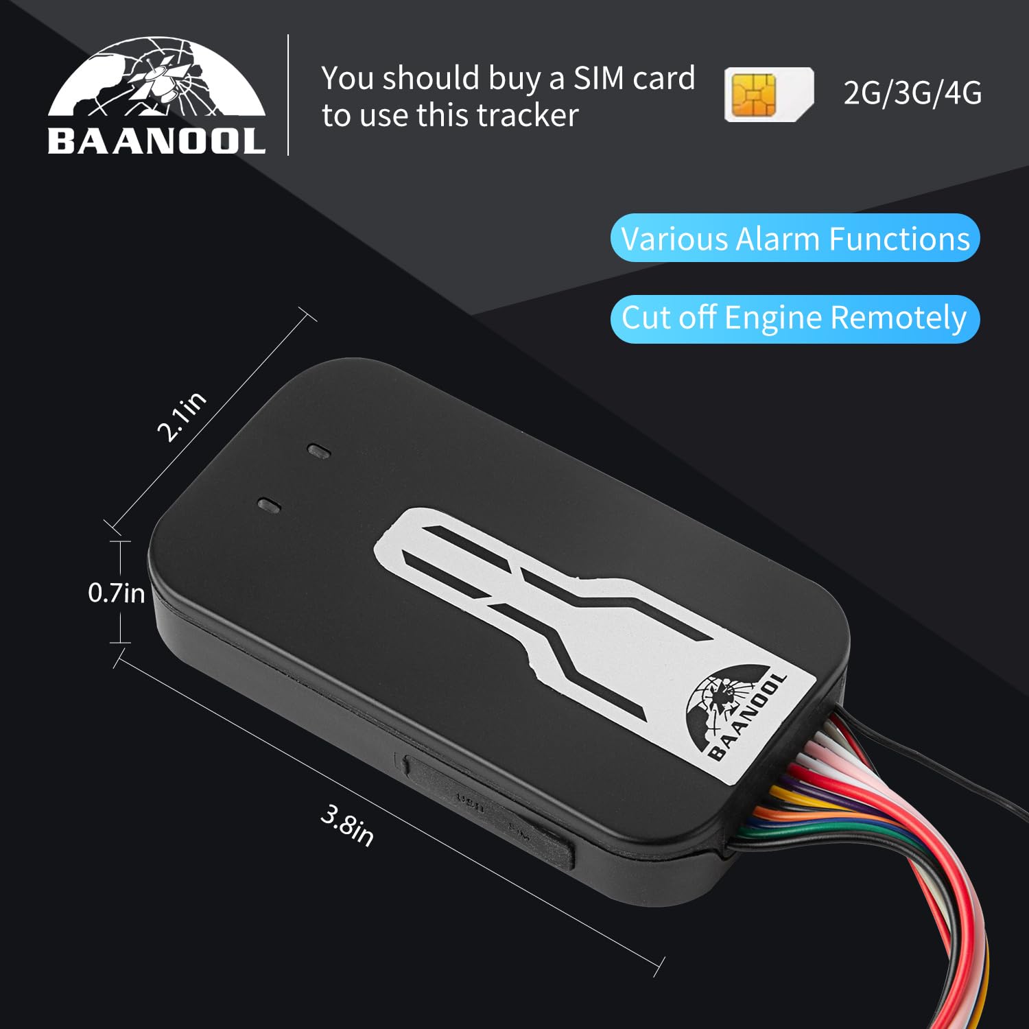 Baanool Bn 405B Car Gps Tracker No Monthly Fee Smart Gps Tracker For Vehicles No Subscription Cut Off The Engine Remotely Smart