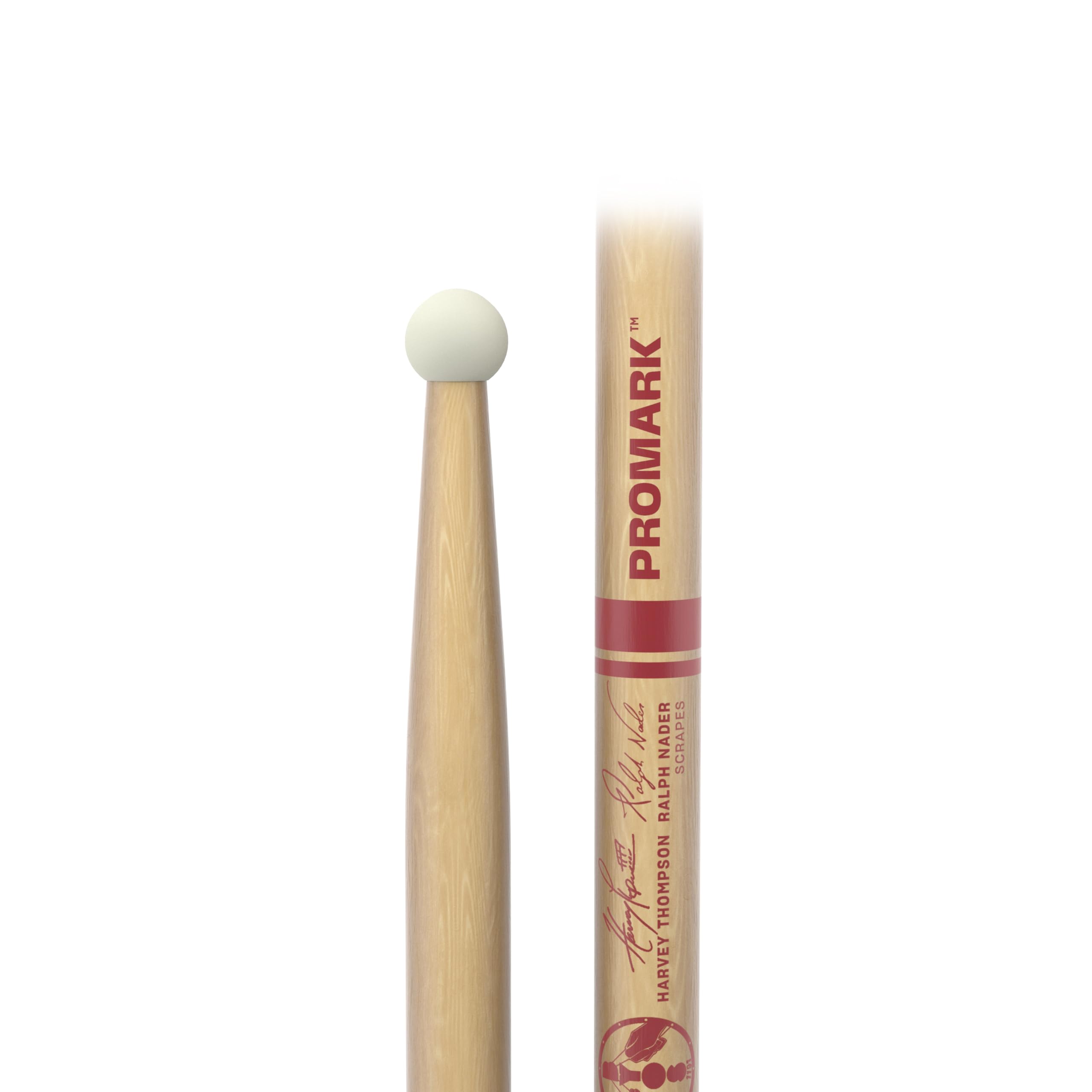 Promark Byos Scrapes Signature Marching Drum Sticks - Ralph Nader And Harvey Thompson Designed Drumsticks - For Tenor Drums