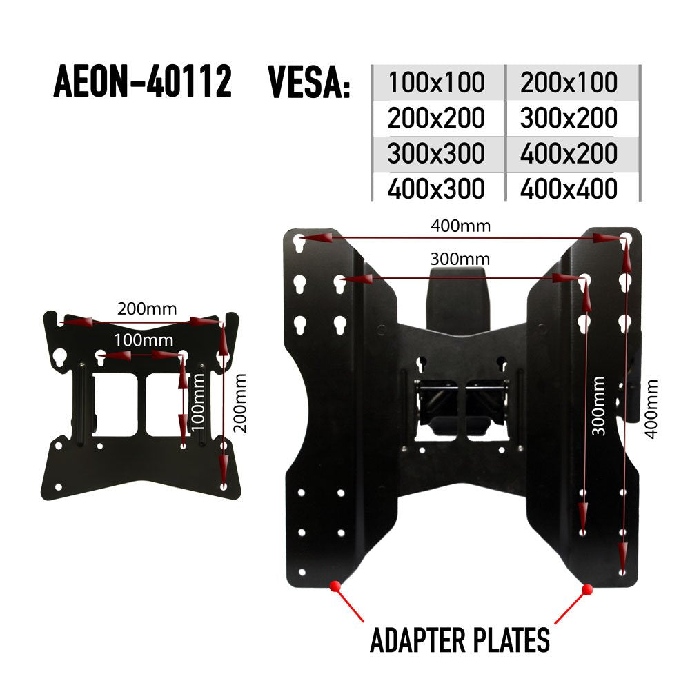 Aeon Stands And Mounts Full Motion Wall Mount With 29 Inch Extension For 32 To 65 Inch Tv