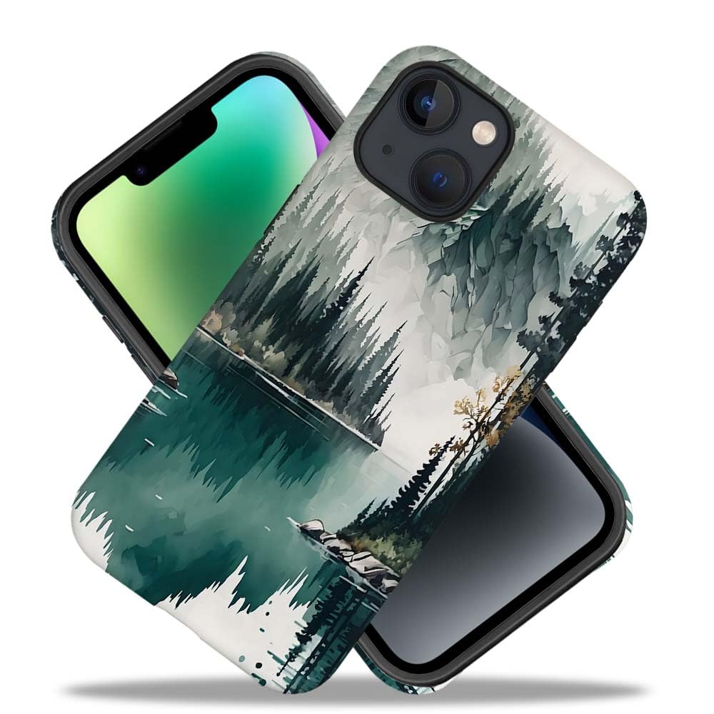 Seized Case Compatible With For Iphone 15,Mountain Forest Landscape Phone Case For Girl Women Boy Men,Durable Protection Case Fo