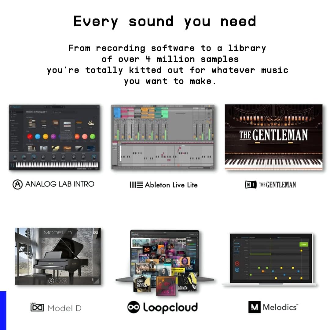 Arturia Minilab 3 - Universal Midi Controller For Music Production, With All-In-One Software Package - 25 Keys, 8 Multi-Color Pa