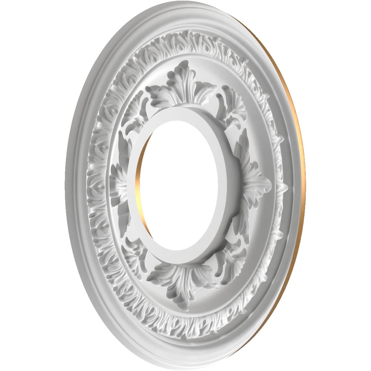 Ekena Millwork Cmp10Babgl Baltimore Thermoformed Pvc Ceiling Medallion (Fits Canopies Up To 4 1/4''), 10''Od X 3 1/2''Id X 3/4''