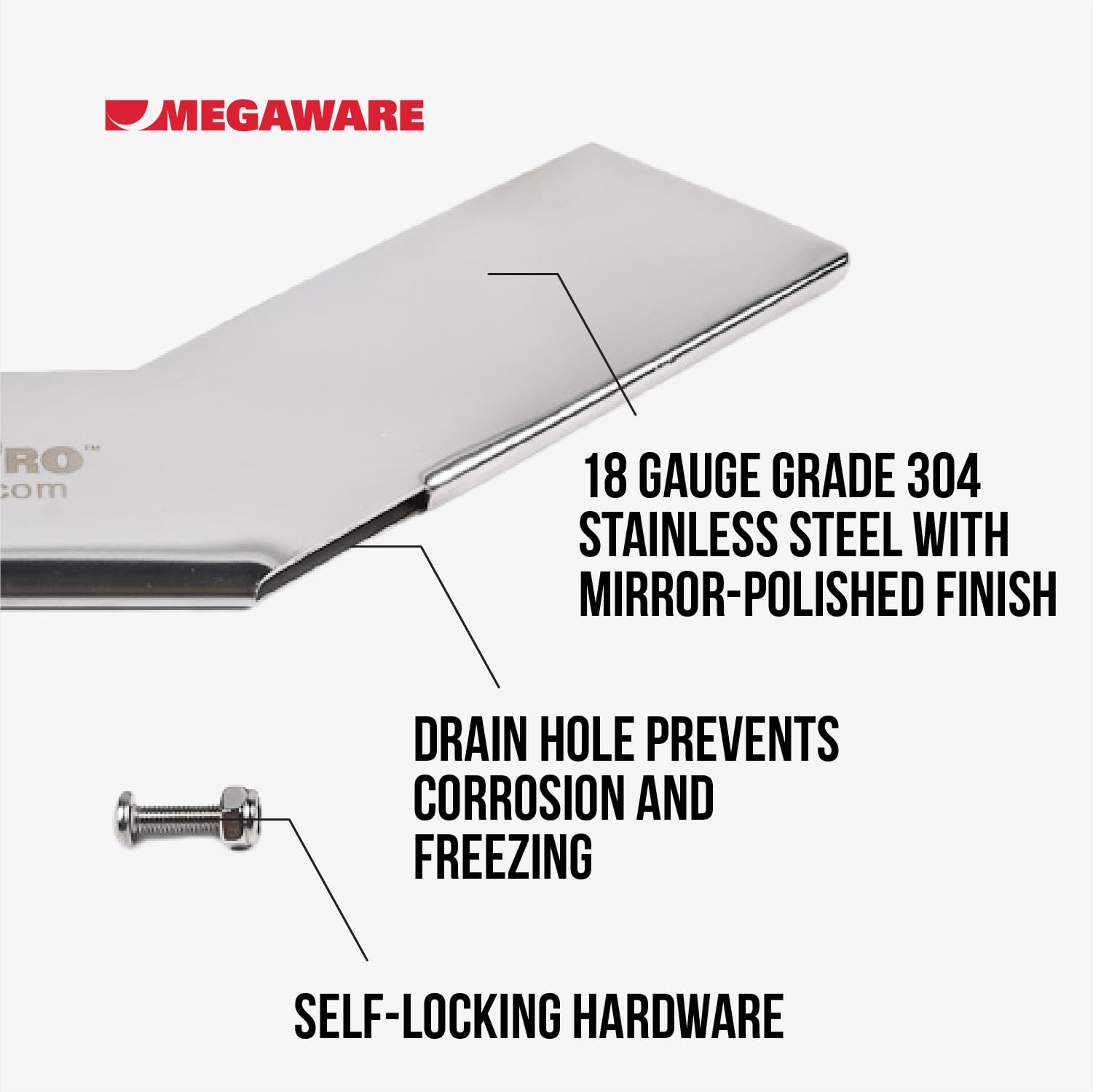 Megaware Skegpro 655 - Protects Against Damage From Ramp Dragging, Rocks, Debris And Submerged Objects - Stainless Steel Skeg Pr,WBAUVB0000AXU49