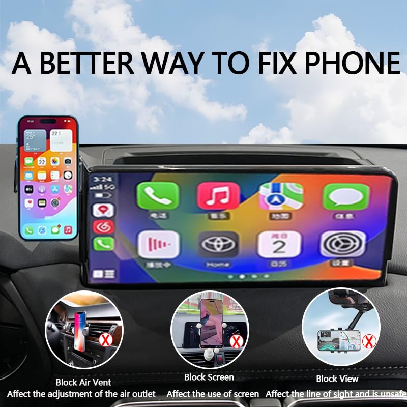 Juborre Car Phone Holder For 2021-2025 Mazda Cx-5 Cx5 Accessories,Phone Mount With Dash Organizer For Cx5 With 10.25-Inch Screen