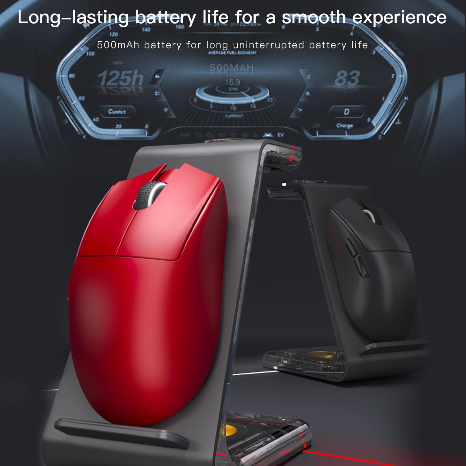 Darmoshark N5 Wireless Gaming Mouse,Tri Mode 2.4G/Usb C/Bluetooth Mouse Up To 26000Dpi,Paw3395 Optical Sensor,Pc Gaming Mice Wit