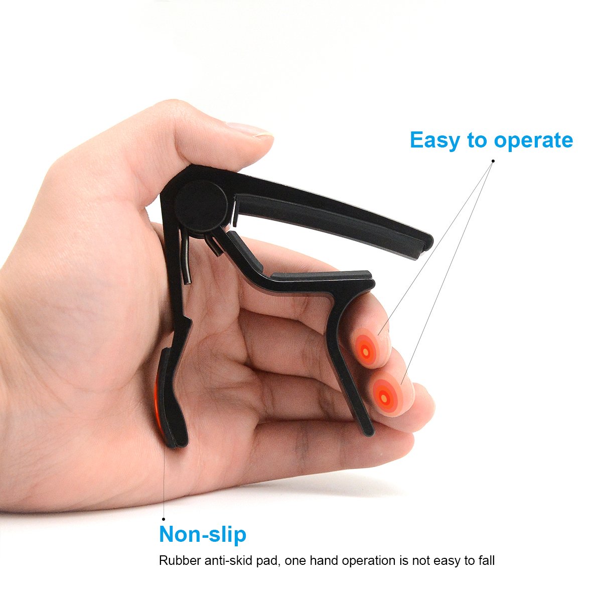 6 String Acoustic & Electric Guitar Capo  Single Handed Capo (Ma 12 F)