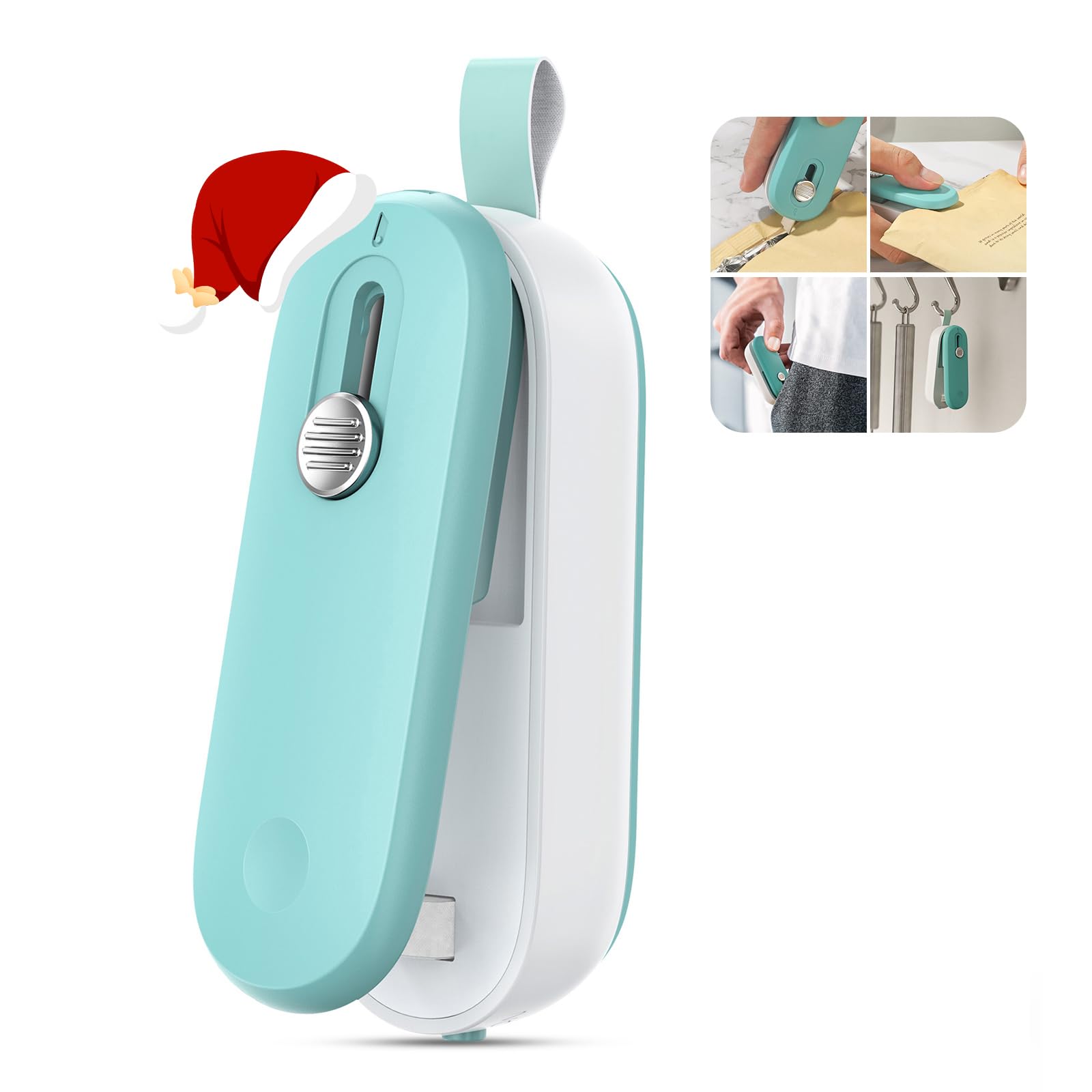 Odsd Bag Sealer, 2 In 1 Mini Bag Sealer Heat Seal And Cutter With Lanyard, Portable Handheld Chip Bag Sealer Heat Sealer For Sna