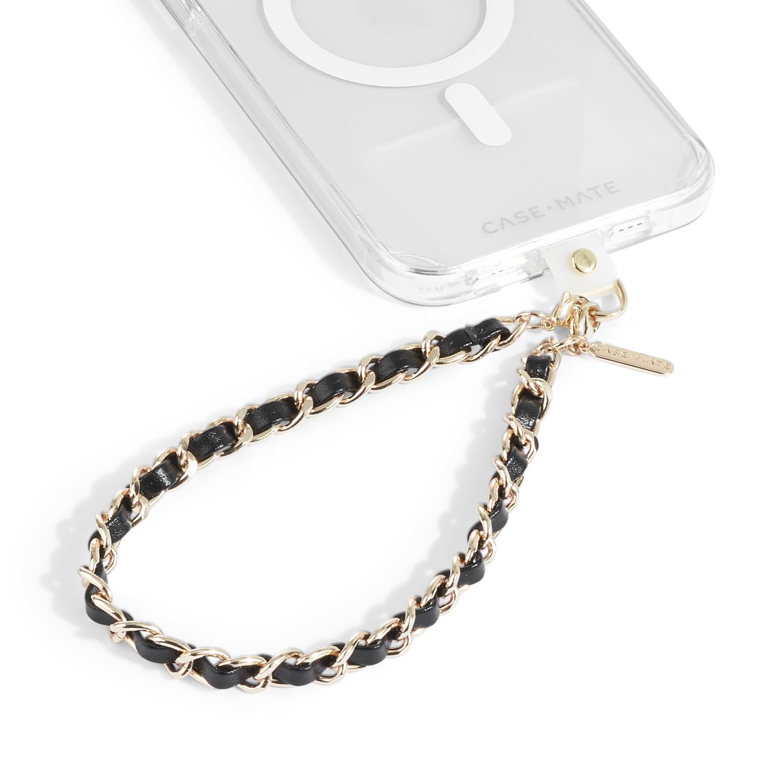 Case Mate Phone Charm W/ Beaded Pearls & Crystals| Detachable Anti Theft Phone Strap |Hands Free Iphone Wrist Strap For Women |