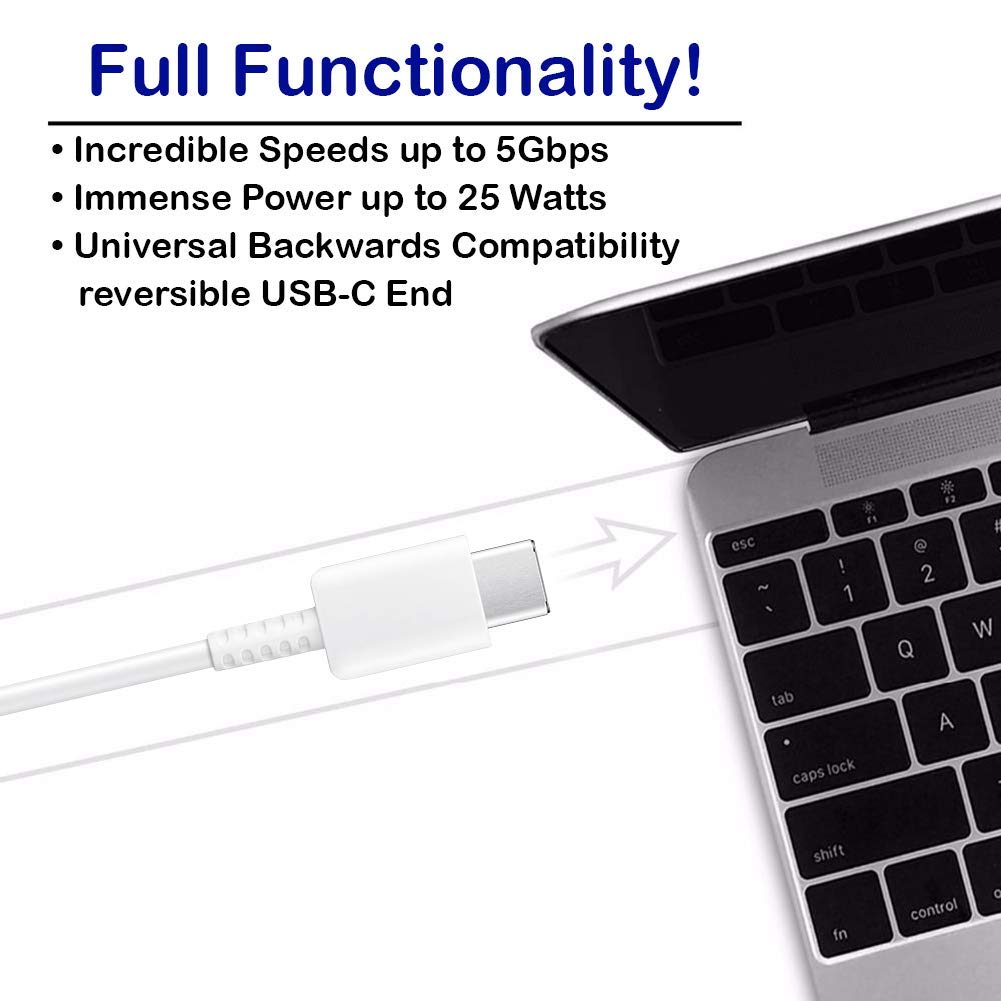 Original 10Ft Usb C Cable Works For Samsung Galaxy A42 5G With Fast Charging And Data Transfer. (White 3M)