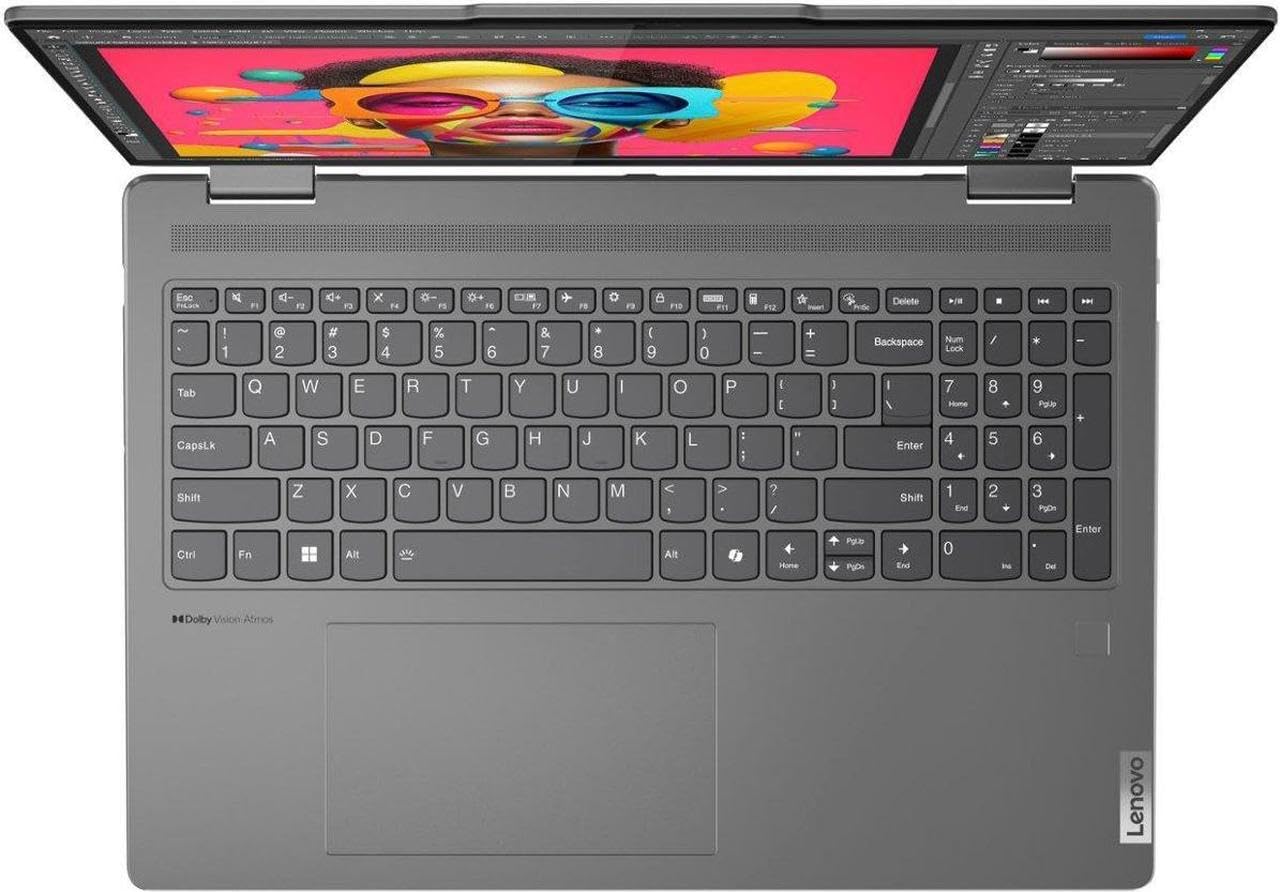 Lenovo Yoga 2 In 1 16 2K Touchscreen Laptop | Intel Core Ultra 7 155U | Intel Hd Graphics | Backlit | Fingerprint | 16Gb Ram Ddr