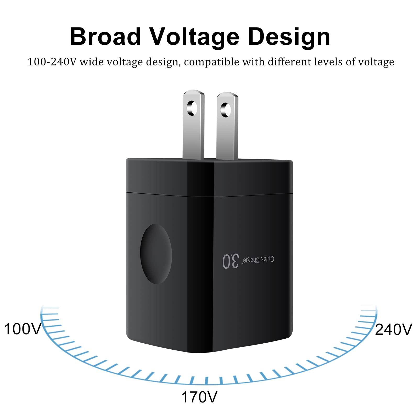 Orsunday Quick Charge 3.0 Fast Charger Compatible Motorola Moto G10 G9 G8 G7 Power Plus Play, Edge/G Power/Stylus/Razr/One 5G Ac