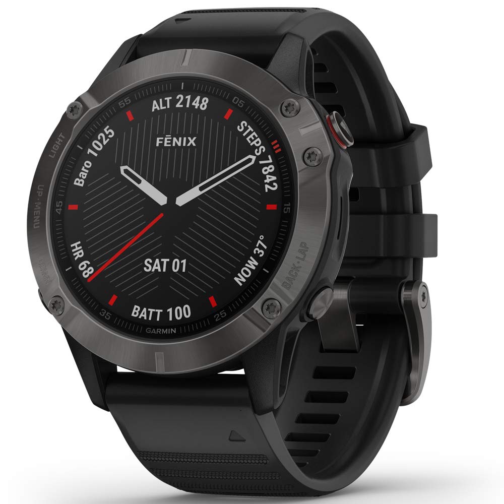 Garmin fenix 6 Sapphire, Premium Multisport GPS Watch, Features Mapping, Music, GradeAdjusted Pace Guidance and Pulse Ox Sensor