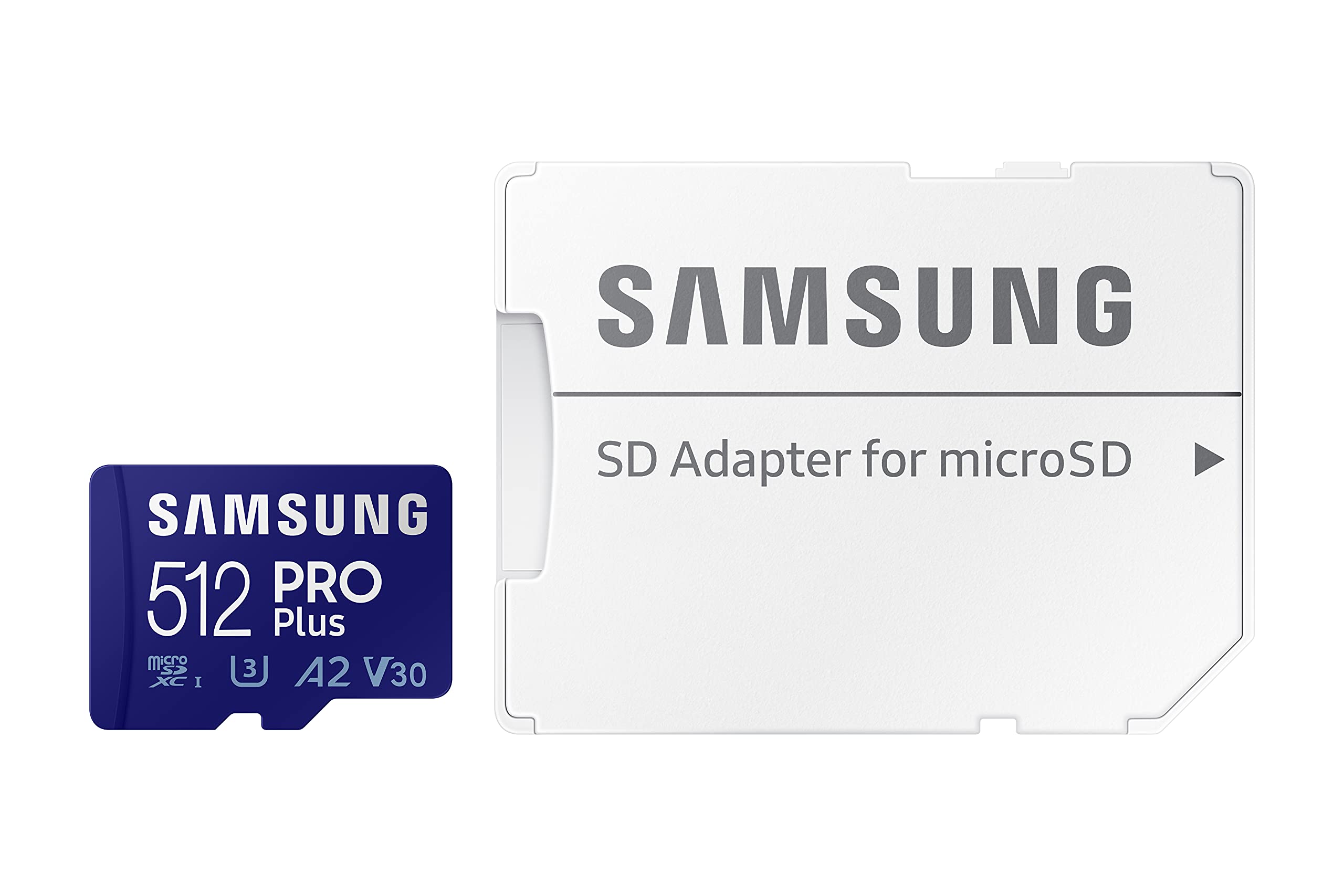 Samsung Pro Plus + Adapter 512Gb Microsdxc Up To 160Mb/S Uhs I, U3, A2, V30, Full Hd & 4K Uhd Memory Card For Android Smartphone