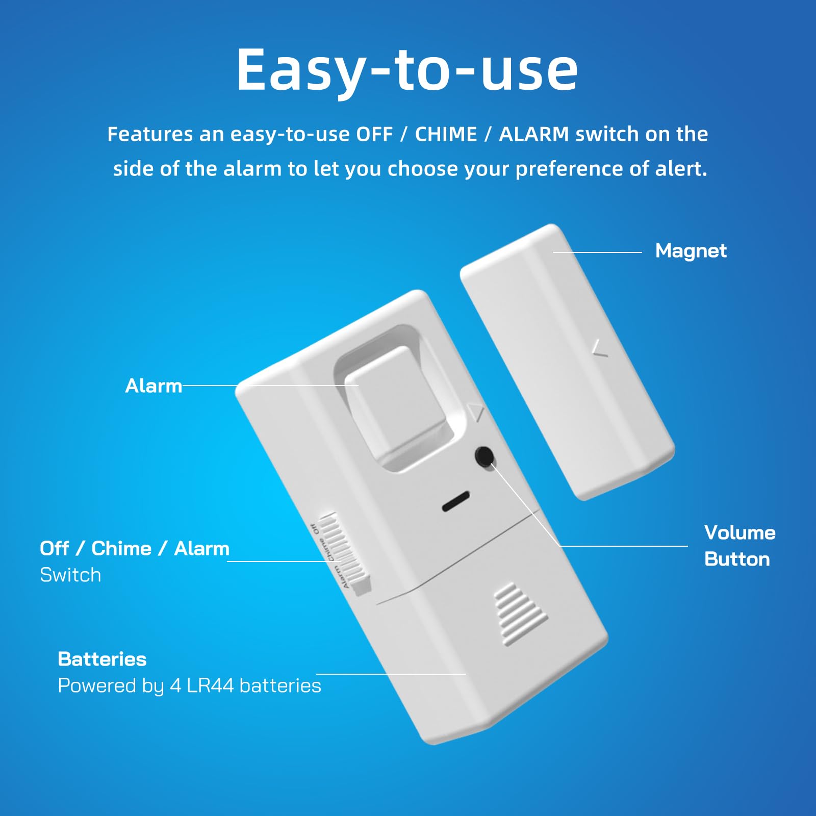 Door Window Alarms  10 Pack   Adjustable Volume, Chime/Alarm, Wireless, Door Window Alarm Sensor For Home Security, Kids Safety,