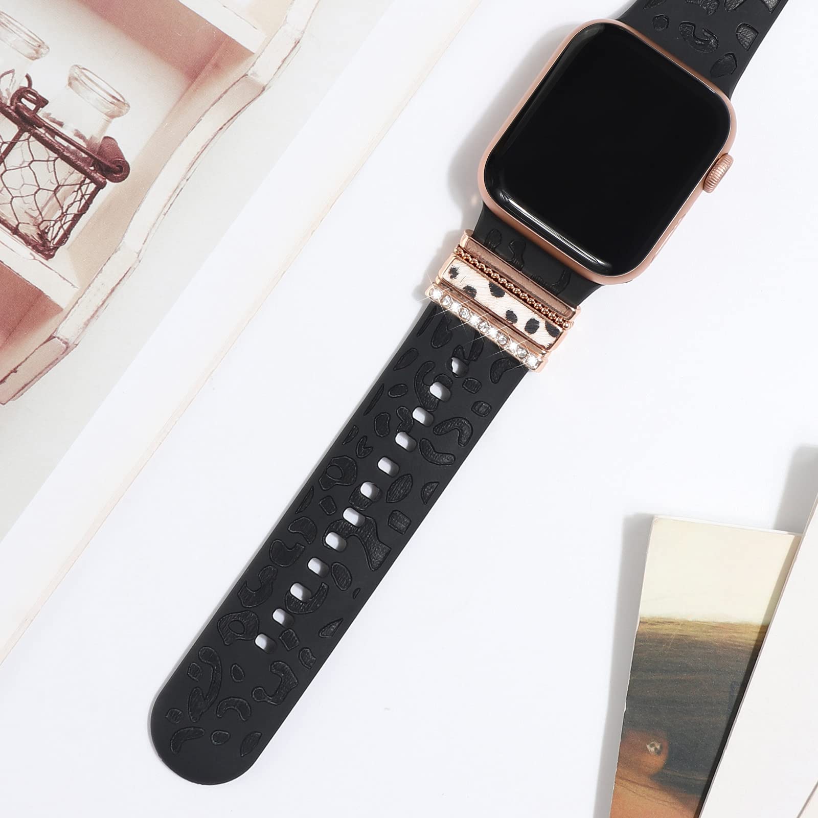 Decorative Rings Loops Compatible With Apple Watch Silicone Bands Charms 49Mm 45Mm 44Mm 42Mm 41Mm 40Mm 38Mm Iwatch Series 9 8 7