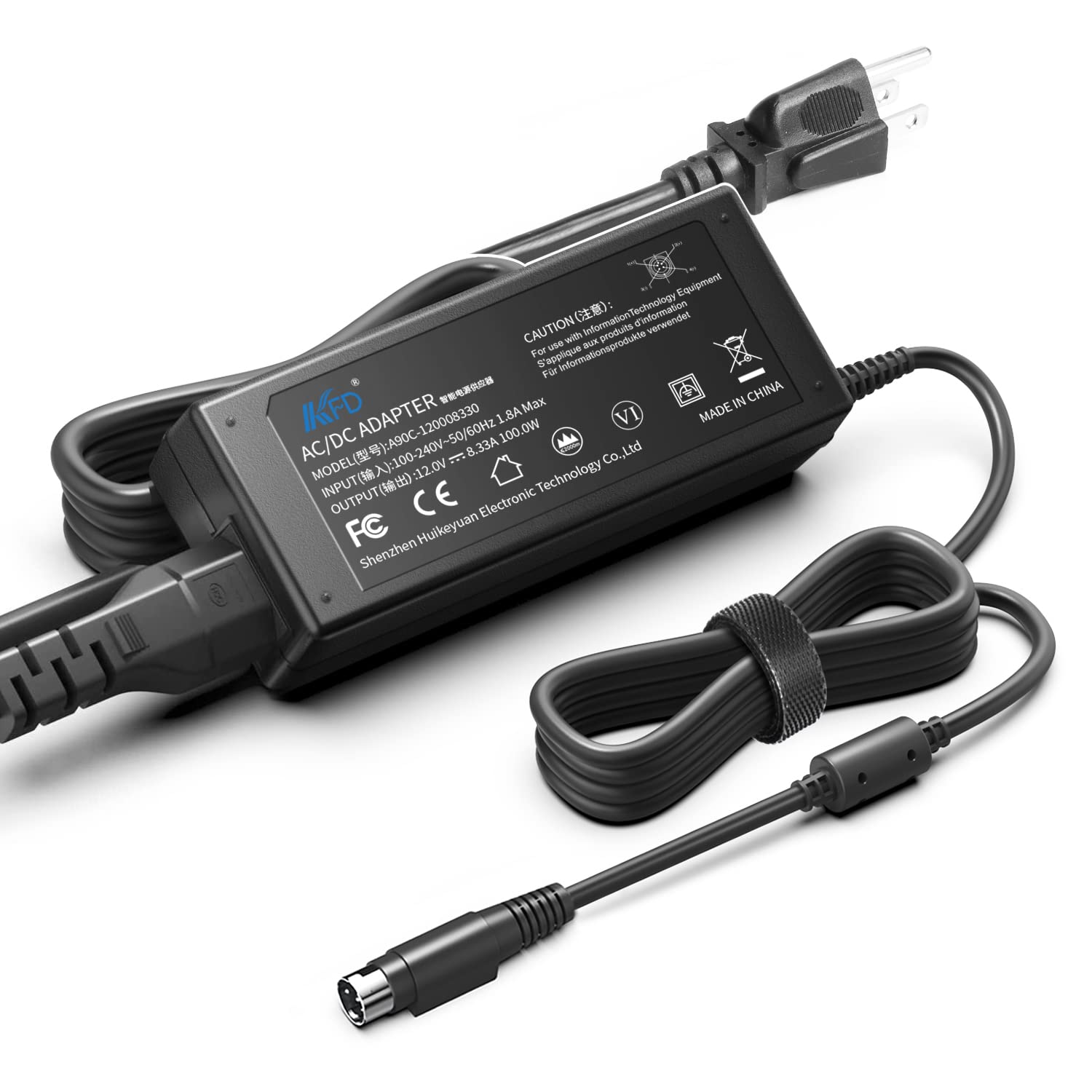 Kfd 12V 8.33A 4 Pin Ac Adapter For Synology Diskstation Ds412 Ds413 Ds414 Ds415 Ds710 Ds712 Ds416 Ds416J Ds418 Ds418J Ds920+ Ds923+ Ds916+ Ds918+ Ds420+ Ds423+ Ds720+ Nas Server Power Supply Cord