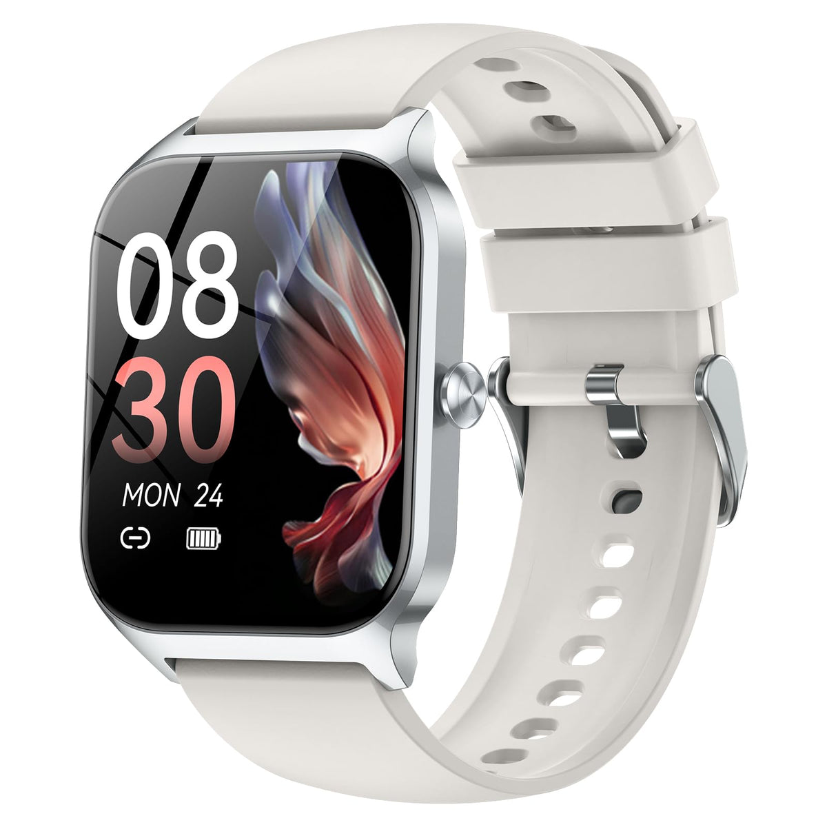 Smart Watch For Men Women, 1.96 '' Smartwatch (Answer/Make Call), Ip68 Waterproof Fitness Tracker, 112+ Sport Modes (Porcelain W