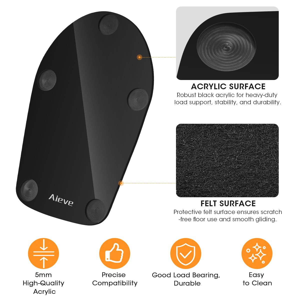 Aieve Upgrade Mixer Slider Board Compatible With Kitchenaid 4.5 5 Qt Tilt Head Stand Mixer, Black