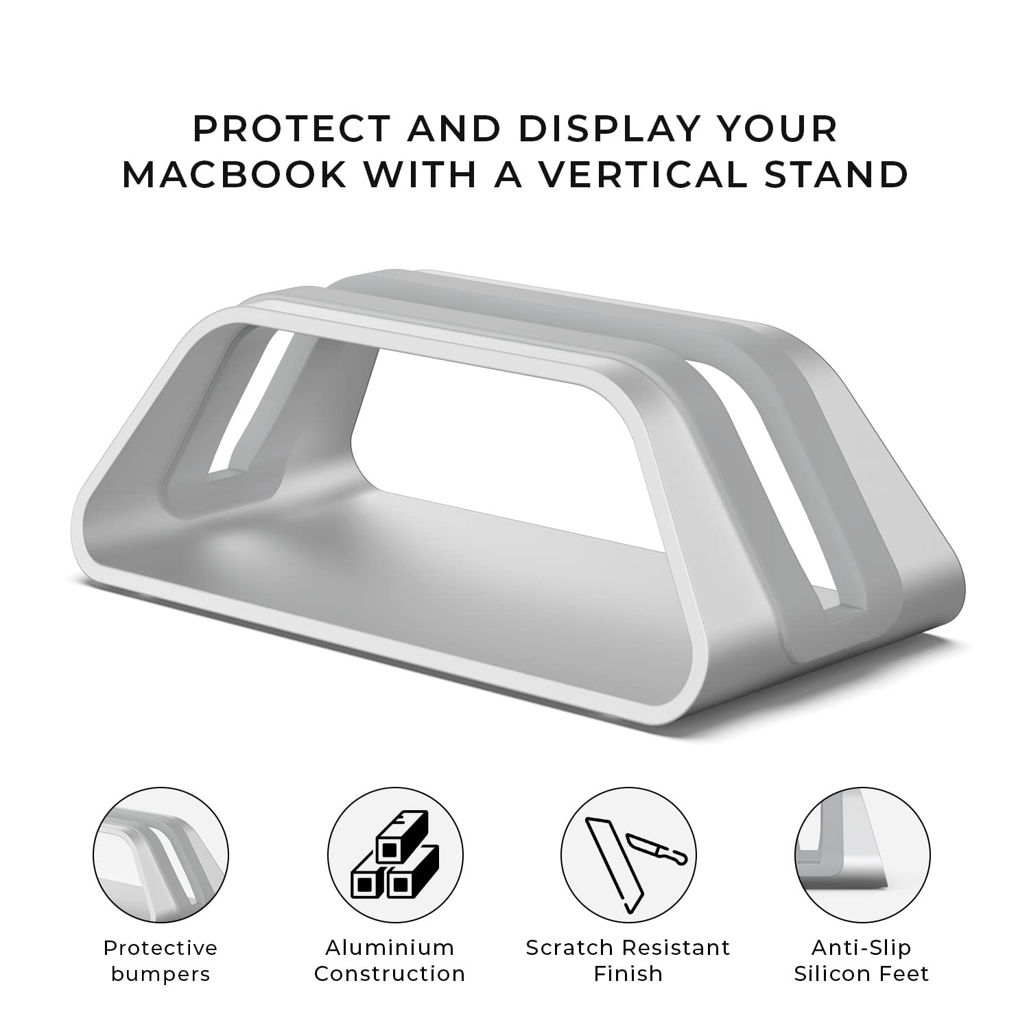 Humancentric Vertical Laptop Stand For Macbook, Compatible With Macbook Pro Stand, Macbook Air Stand, Laptop Holder For Apple La