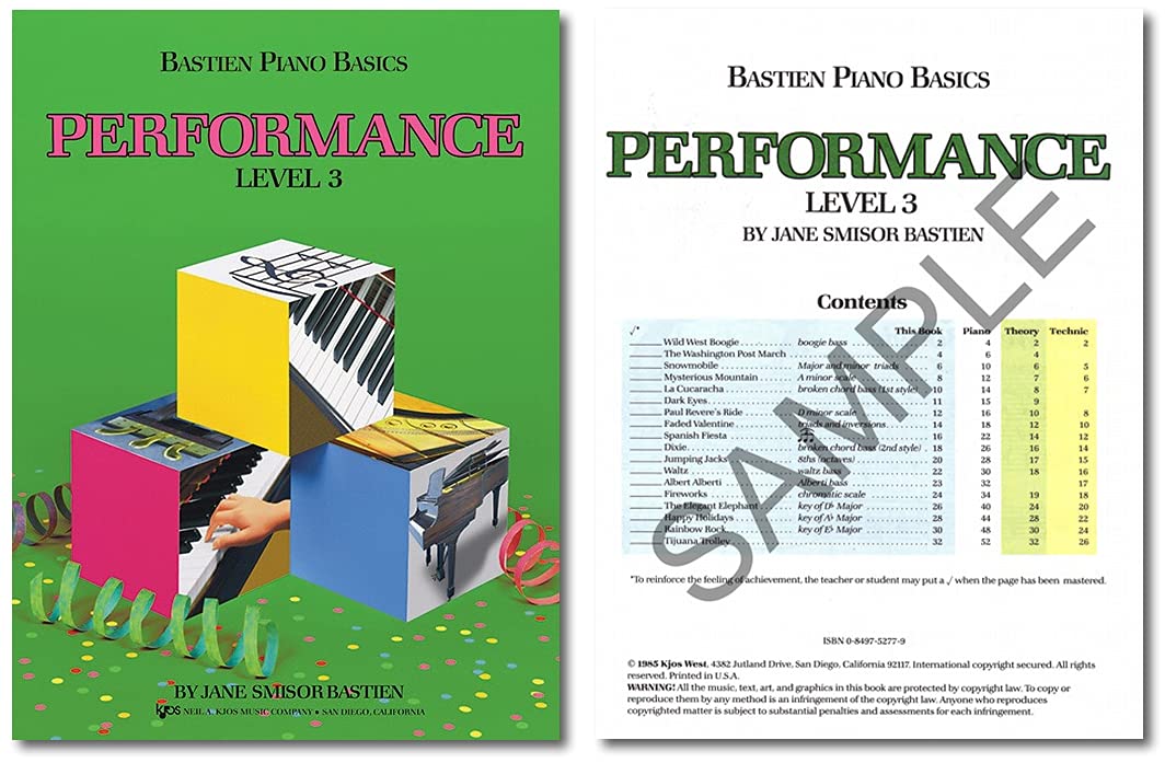 Bastien Piano Basics Level 3 Learning Set By Bastien   Lesson, Theory, Performance, Technique & Artistry Books & Juliet Music Pi