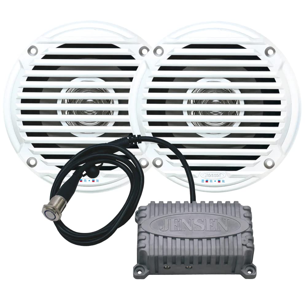 2 Channel Bluetooth Amplifier And Pair Of 5'' Waterproof Speakers