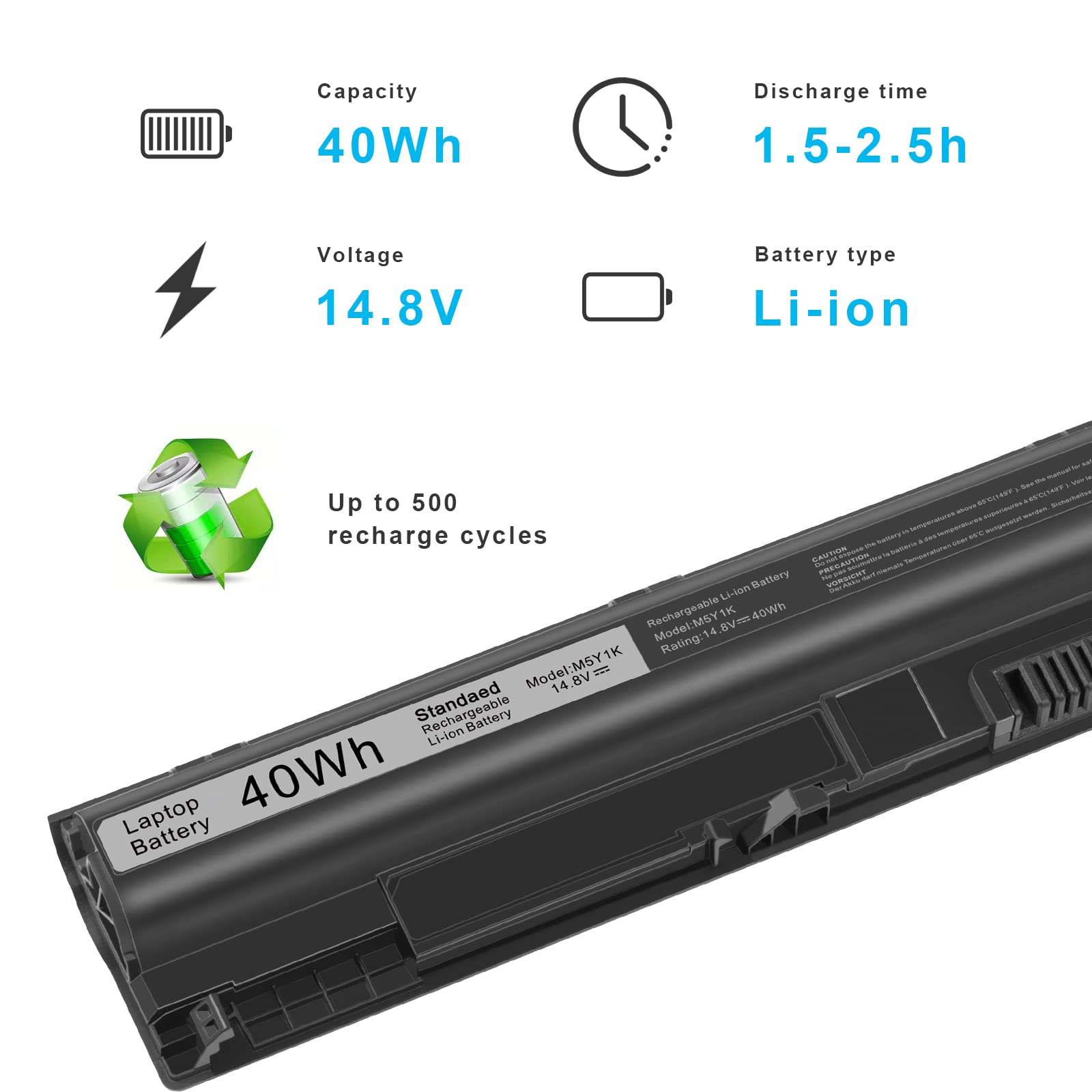 M5Y1K Laptop Battery For Dell Inspiron 14 15 17 5000 3000 Series 5559 5558 3551 3451 3558 I3558 3567 5755 5756 5458 5759 5758 57