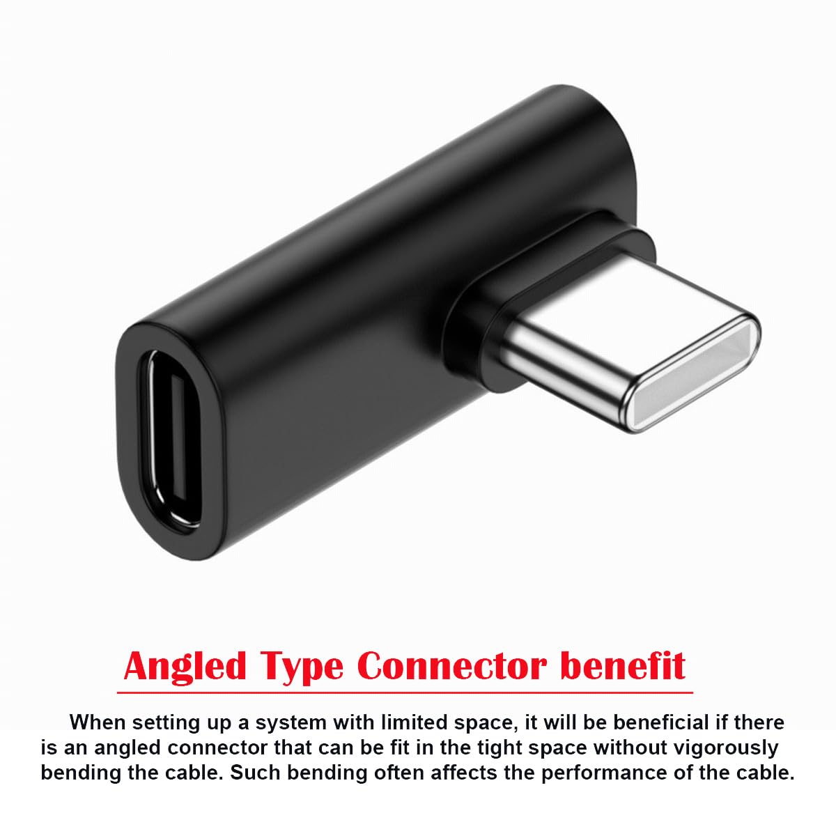 Cy 90 Degree Left Right Angled Reversible Usb 3.1 Type C Male To Female Extension Adapter Low Profile For Laptop Phone