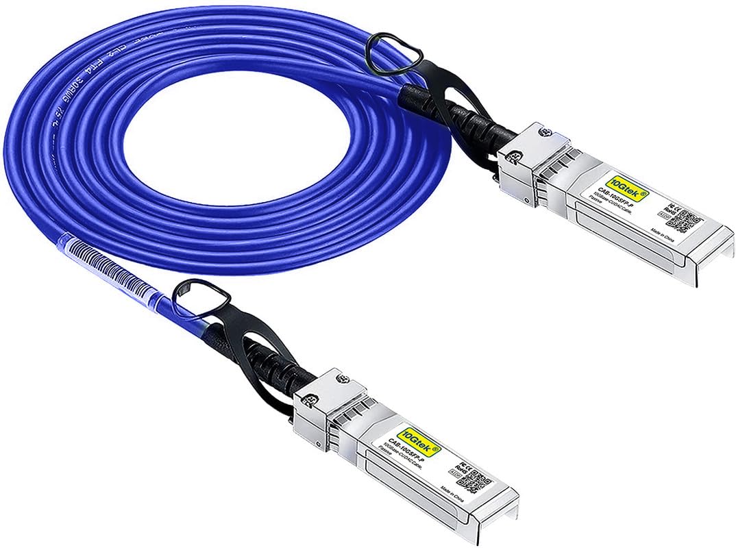 [Dark Blue] Colored 10G SFP+ DAC Cable - Twinax SFP Cable for Cisco SFP-H10GB-CU2M, Ubiquiti UniFi, D-Link, Supermicro, Netgear,