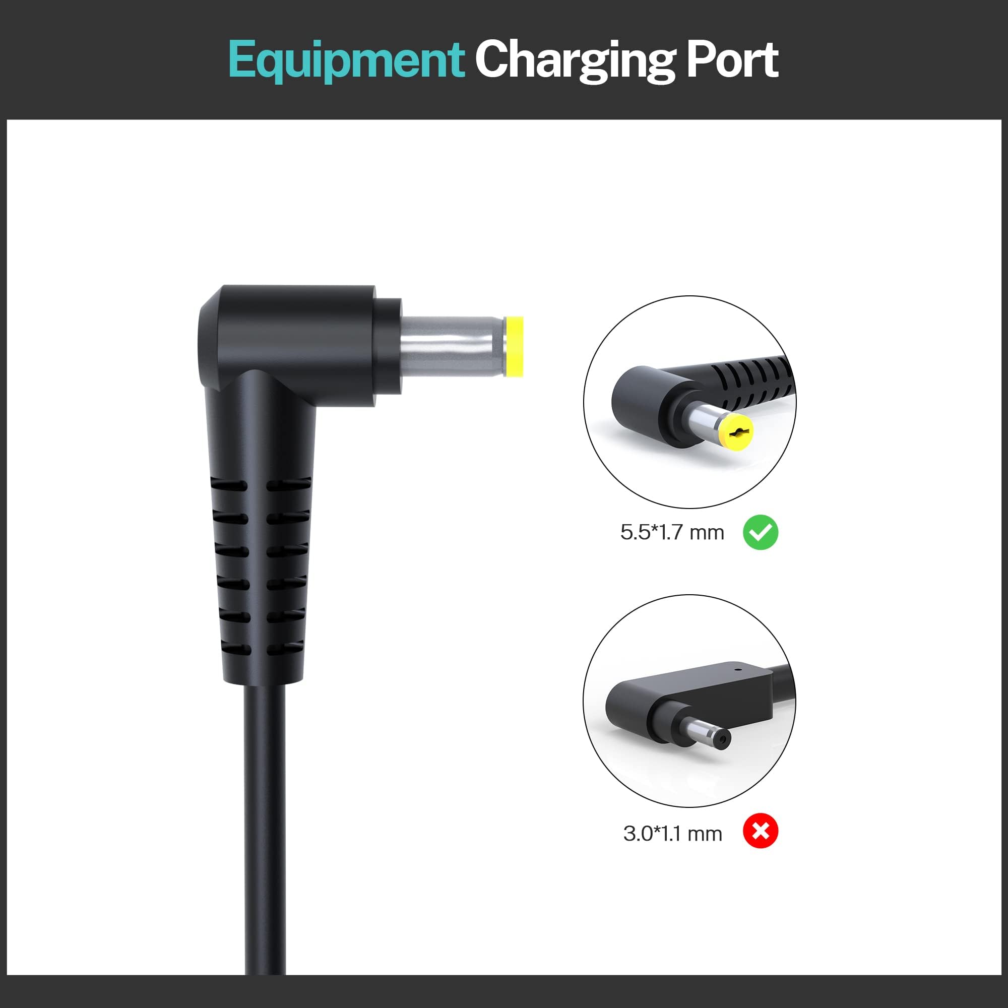 65W Ac Charger Fit For Acer Aspire A515 51 A515 43 R19L A515 52 A515 52G A515 51G A515 52K N18C1 A515 51 58Hd A515 51G 84Sn A515 51G 53F6 N18W1 N19C1 Ca24I Cn Laptop Power Supply Adapter Cord