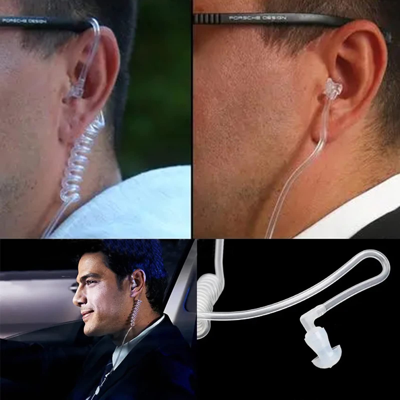 Degpum Secret Spy Earpiece Headphones, Spy Earpiece, Secret Service Earpiece, Fbi Cia Secret Service Security Guard Ear Piece Co