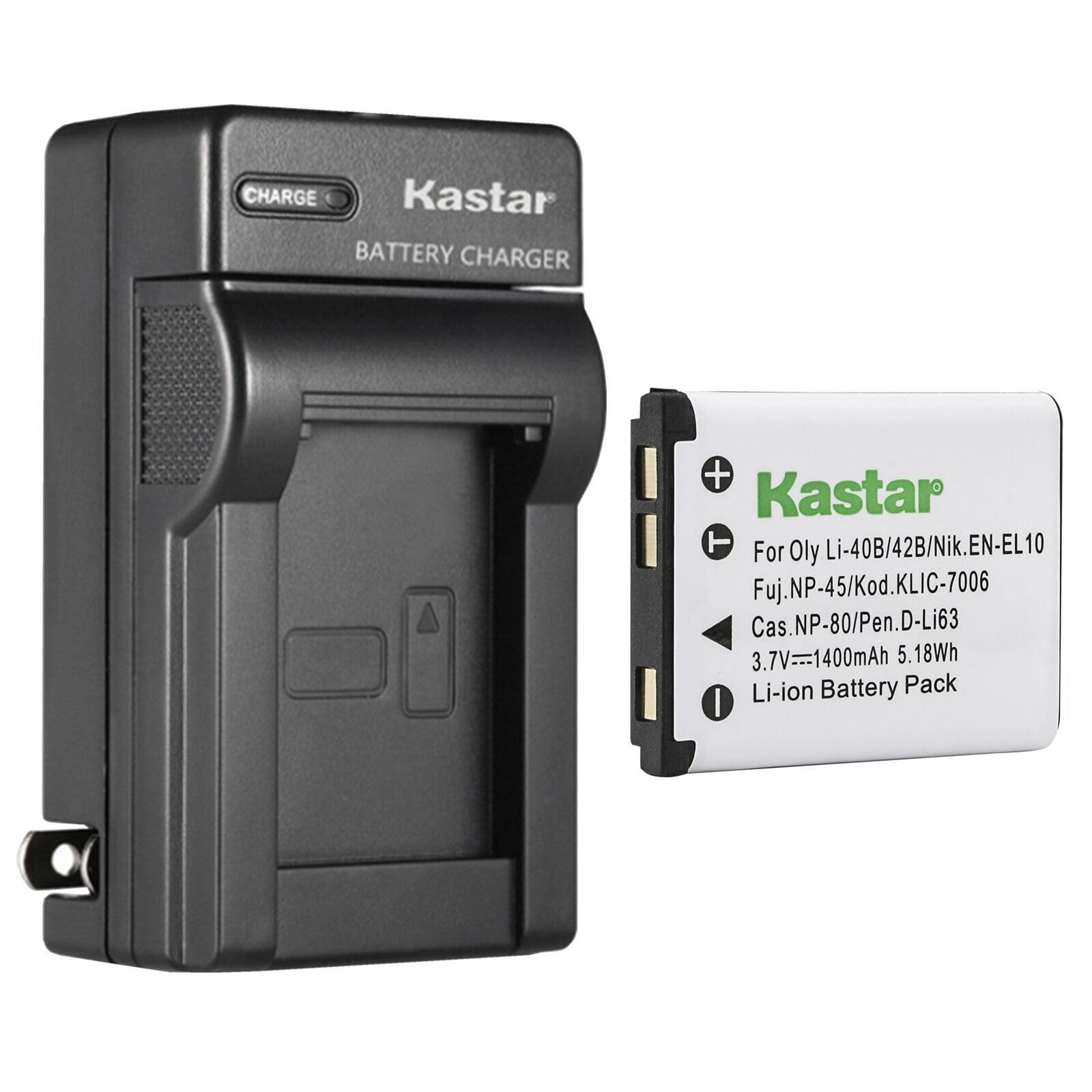 Kastar 1 Pack Li42B Battery And Ac Wall Charger Replacement For Olympus Stylus 780, Stylus 790Sw, Stylus 820, Stylus 830, Stylus