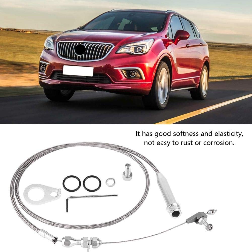 For 700R4 Kick Down Cable To Ls T Body Kickdown Cable,Braided Plastic Cable Detent For All 700R4,1.54M / 60.6In