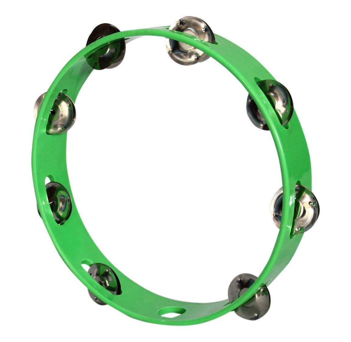 International Shopping Center Khanjari 07 inch Tambourine Hand Percussion Musical Instrument, Green