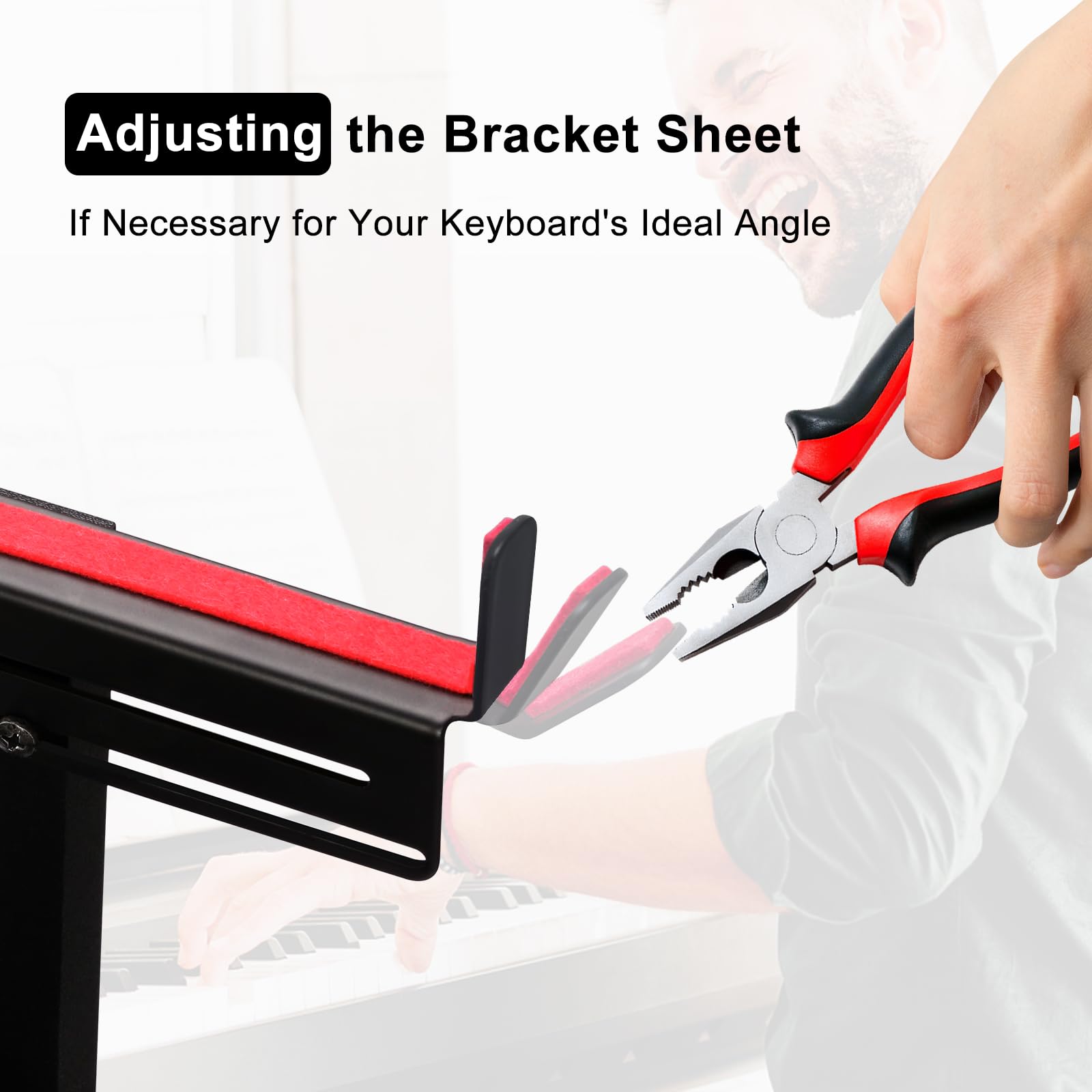 Penypeal Adjustable Keyboard Stand Fit For Digital Piano Width From 8.4 To 12 Inches, Wooden Keyboard Stand Compatible For 76/88