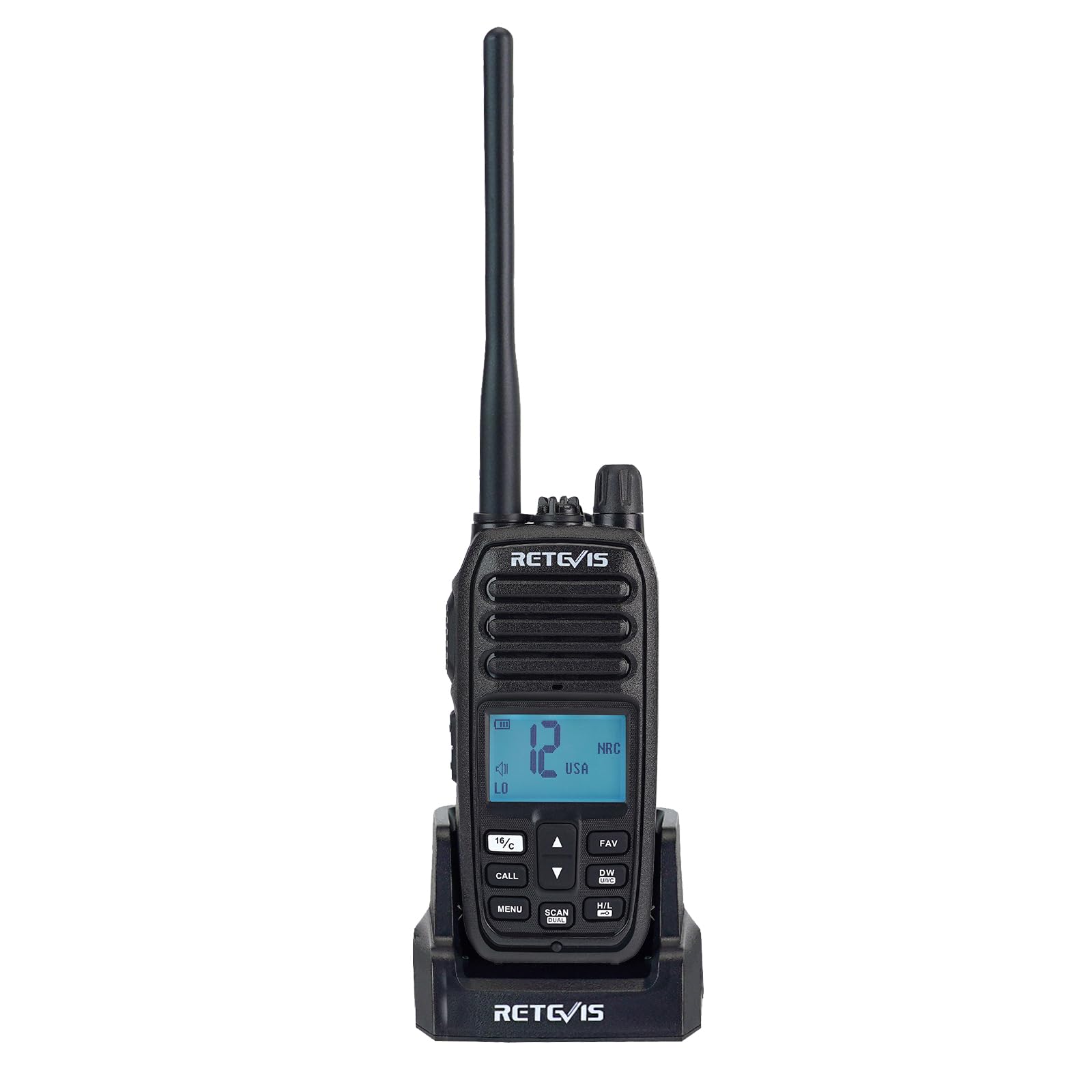Retevis Rm21 Handheld Marine Radio,Radio Marine Floating Ip67 Submersible,Noise Cancelling,1800Mah,Backlit Lcd Display,Noaa Weather,Clear Audio,Boat Radio For Fishing Marine Construction