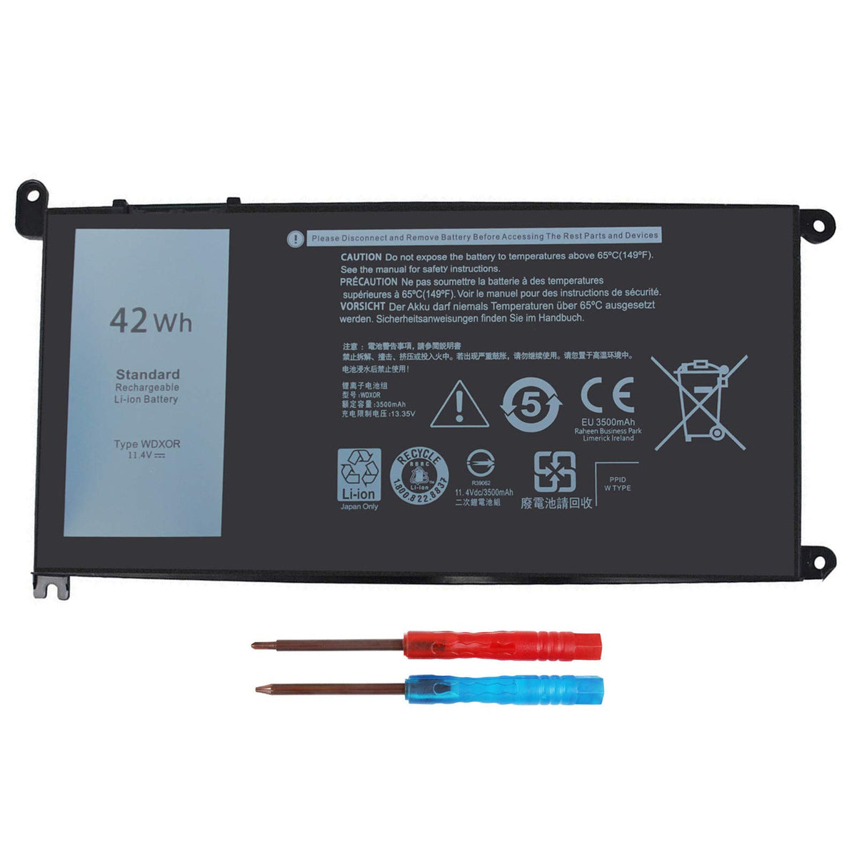 42Wh Wdx0R Battery For Dell Inspiron 15 5000 7000 Series 15 7579 7573 7560 7569 7570 5565 5567 5568 5570 5578 5579 7586 13 7368