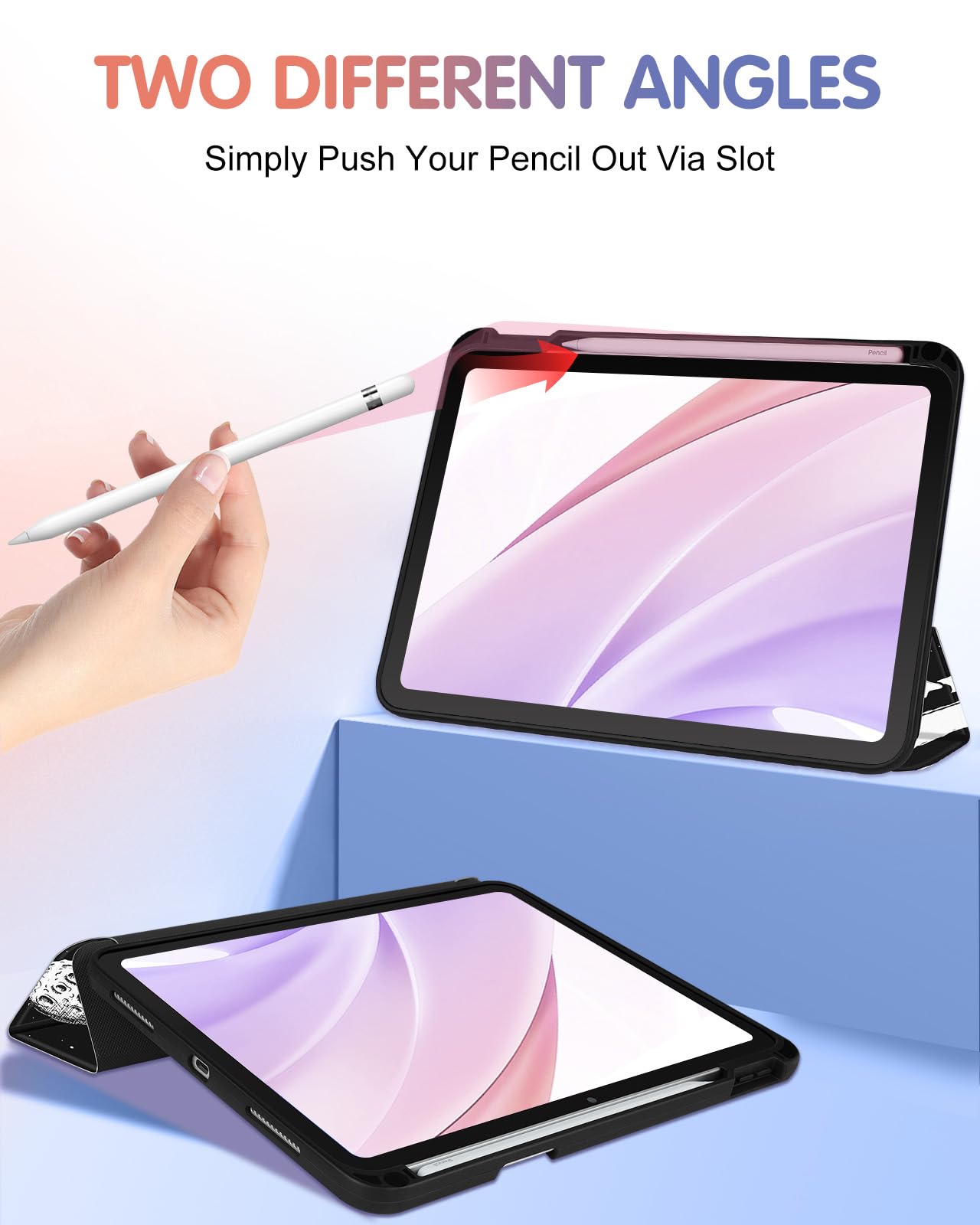 Wazzasoft For Apple Ipad 10Th Generation Case 10.9 Inch Cute Women Girls Kids Folio Cover Teens Astronaut Design Unique With Pen