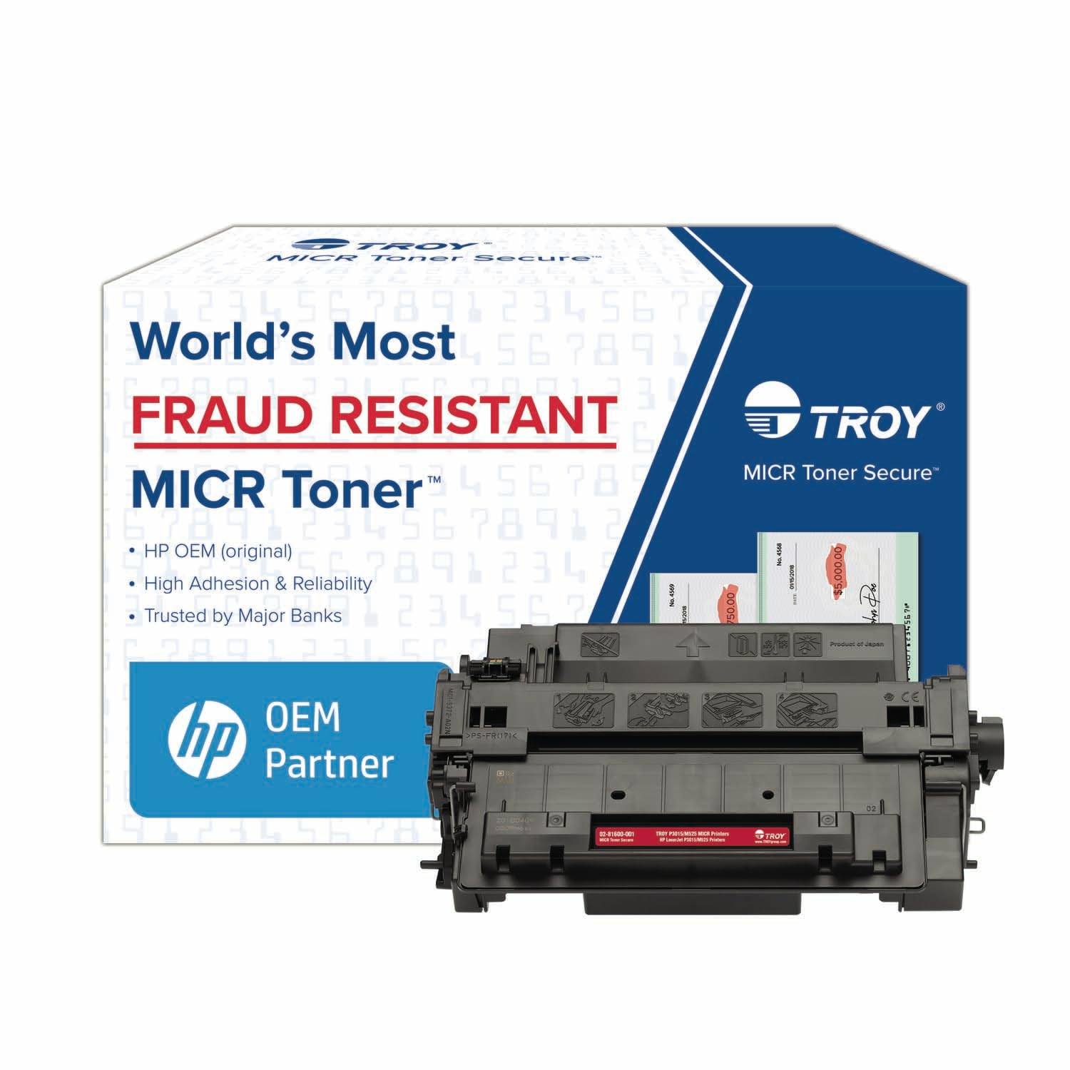 Troy 02 81600 001 3015/M525 Micr Toner Secure Cartridge (Coordinating Hp Part Number: Hp Ce255A), Black, Standard Yield