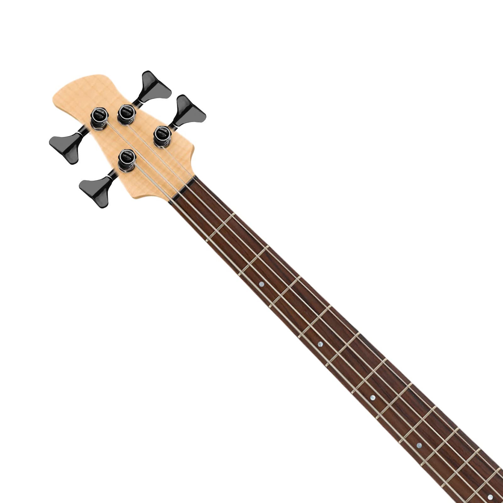 Jiozermi Black Sealed Guitar Tuners Pegs, 2L+2R String Tuning Pegs Keys Machine Heads Set Guitar Replacement Parts For 4 String