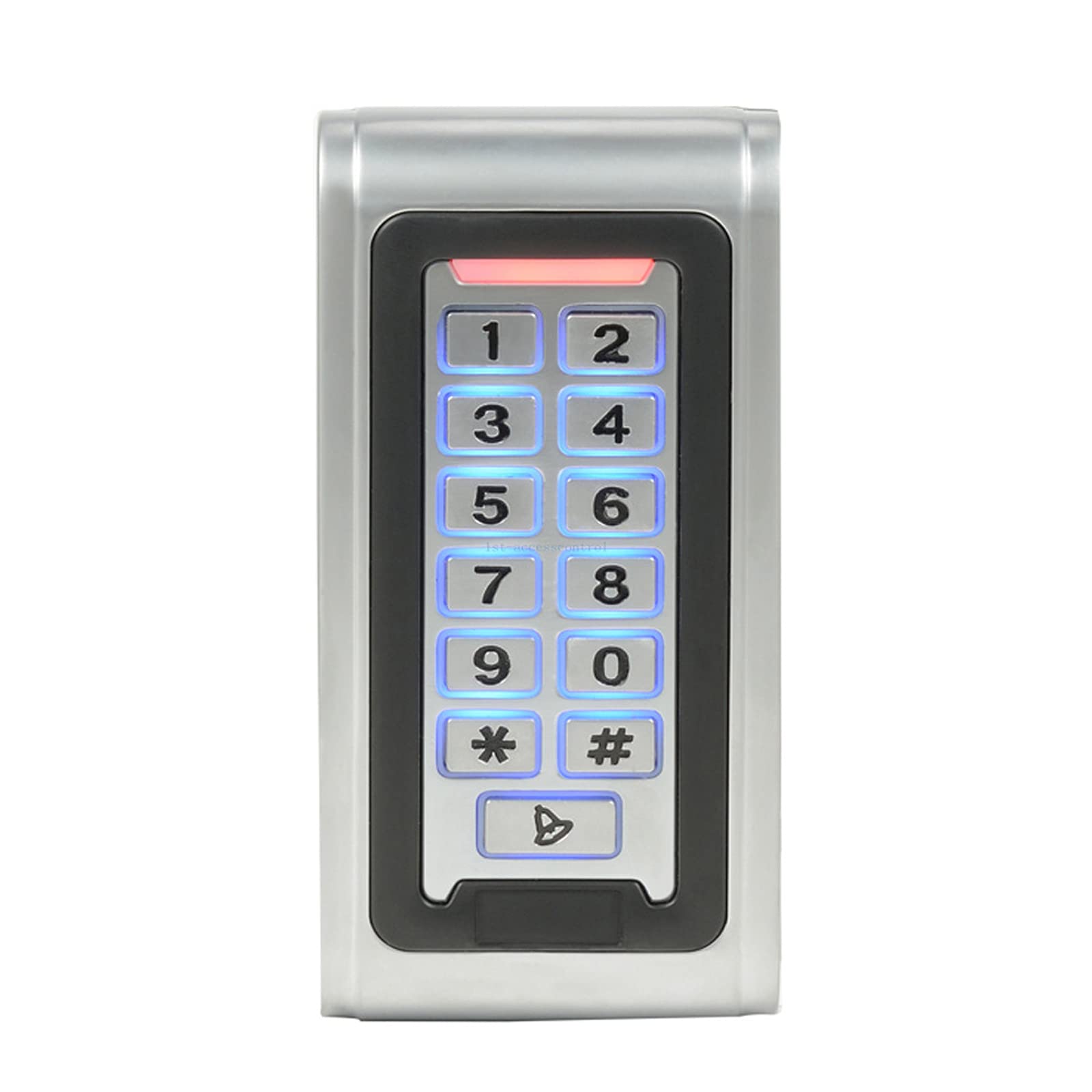 Mengqi Control Waterproof Metal Keypad Reader Tcp/Ip 2 Doors Access Control Kit Outdoor Install Magnetic Lock Metal Exit Button 110V Power Box Rfid Cards/Key Fob(Phone App Remotely Open Door)