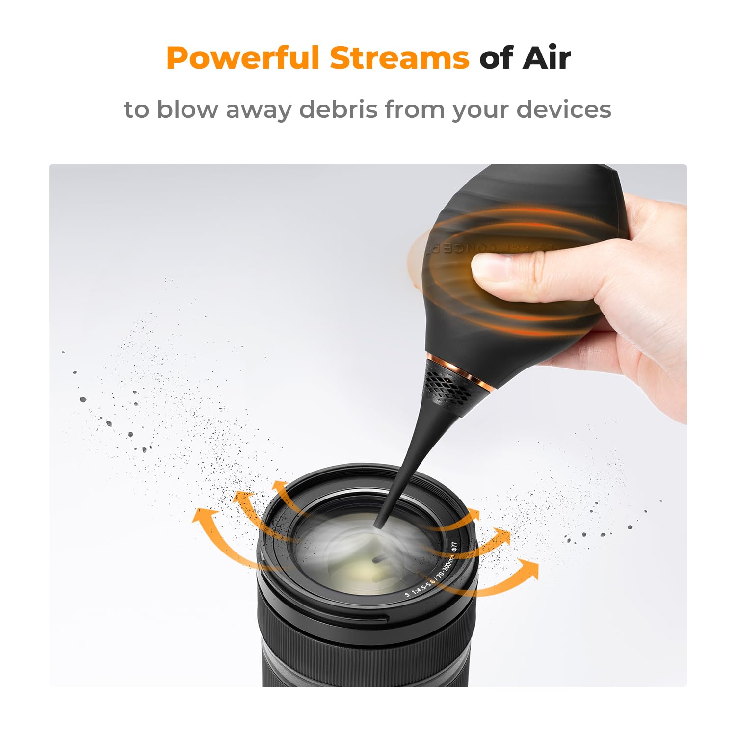 K&F Concept Soft Tip Strong Air Blower, Single Air Intake Camera Lens Blower With Long Nozzle, For Digital Slr Lens Sensor Lcd S