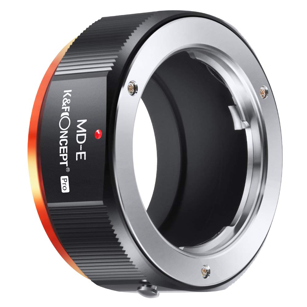 K&F Concept Md To Nex Lens Mount Adapter For Minolta Md Mc Mount Lens To Nex E Mount Mirrorless Cameras With Matting Varnish Design For Sony A6000 A6400 A7Ii A5100 A7 A7Riii
