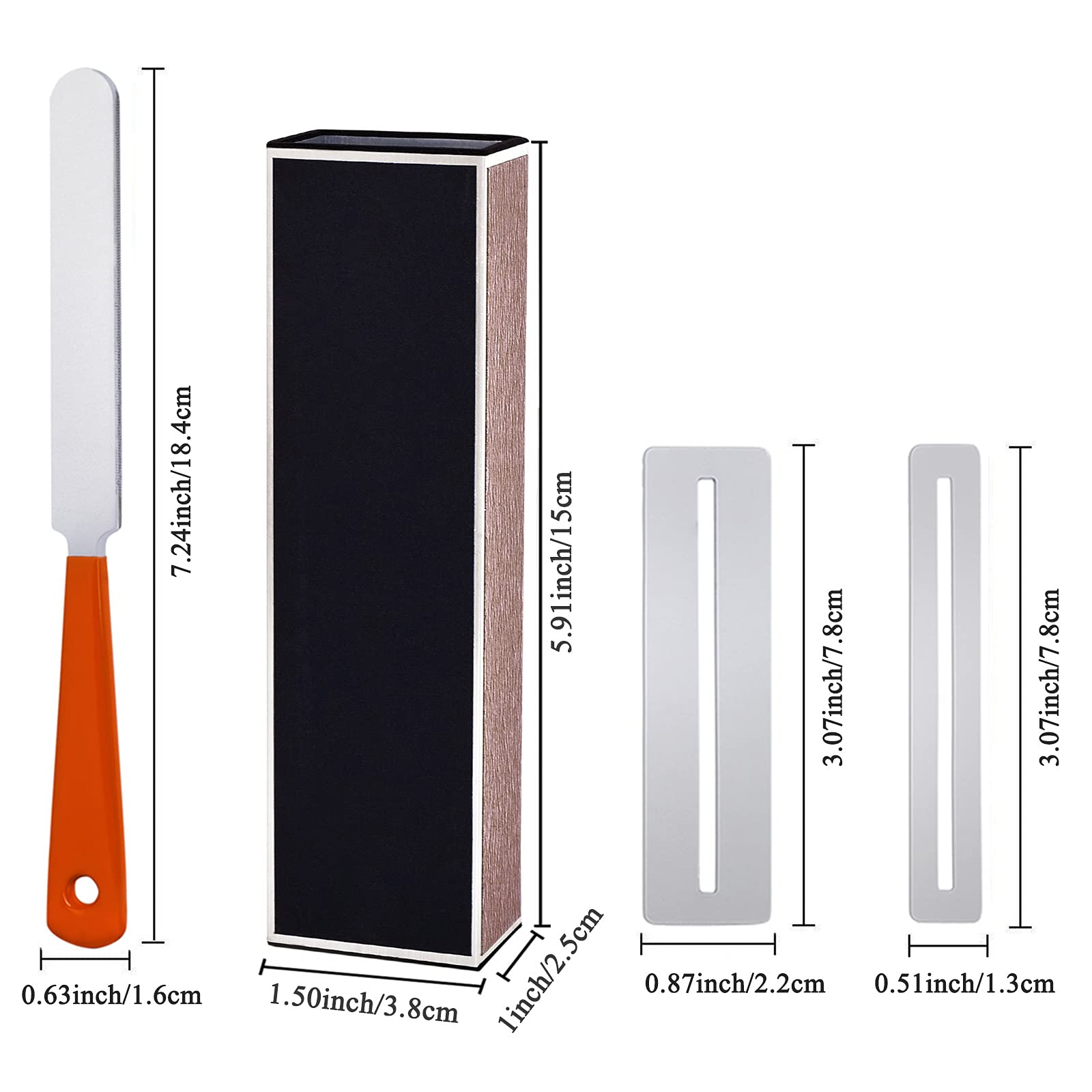 Guitar Fingerboard Luthier Tool Set Including Guitar Fret Crowning Luthier File, Fret Leveling Beam Sanding Leveler Beam And Fin