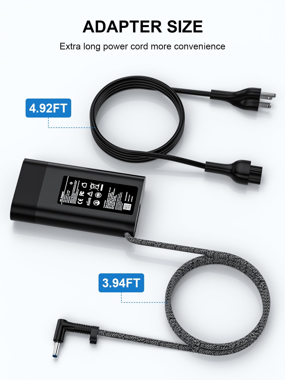 65W Ac Adapter Laptop Charger Replacement For Hp Laptop Charger Including Pavilion X360 Elitebook Envy X360 Probook Spectre Stream Chromebook Pavillion Computer Notebook Power Cord Plug Blue Tip