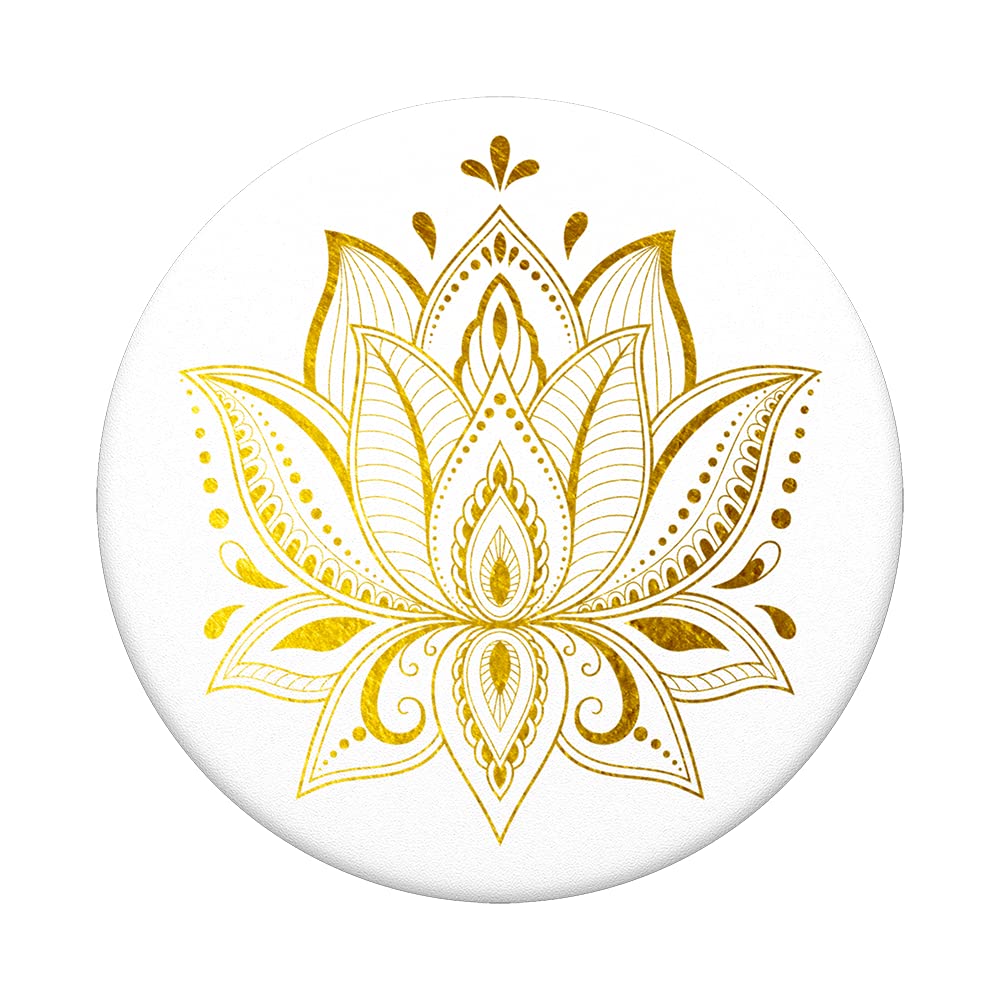 Popsockets Phone Grip With Expanding Kickstand, Mandala Popgrip   Golden Prana