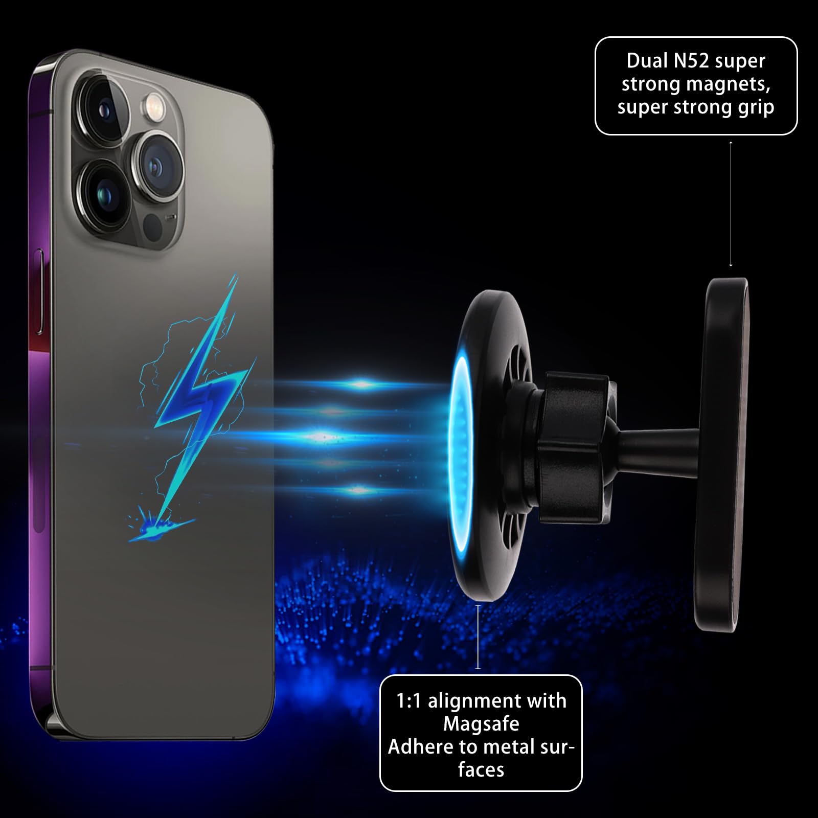 Magnetic Phone Holder For Gym, 360 Adjustable Portable Gym Phone Holder Strong Magnet Phones Mount Grip Attaches To Metal Surfac