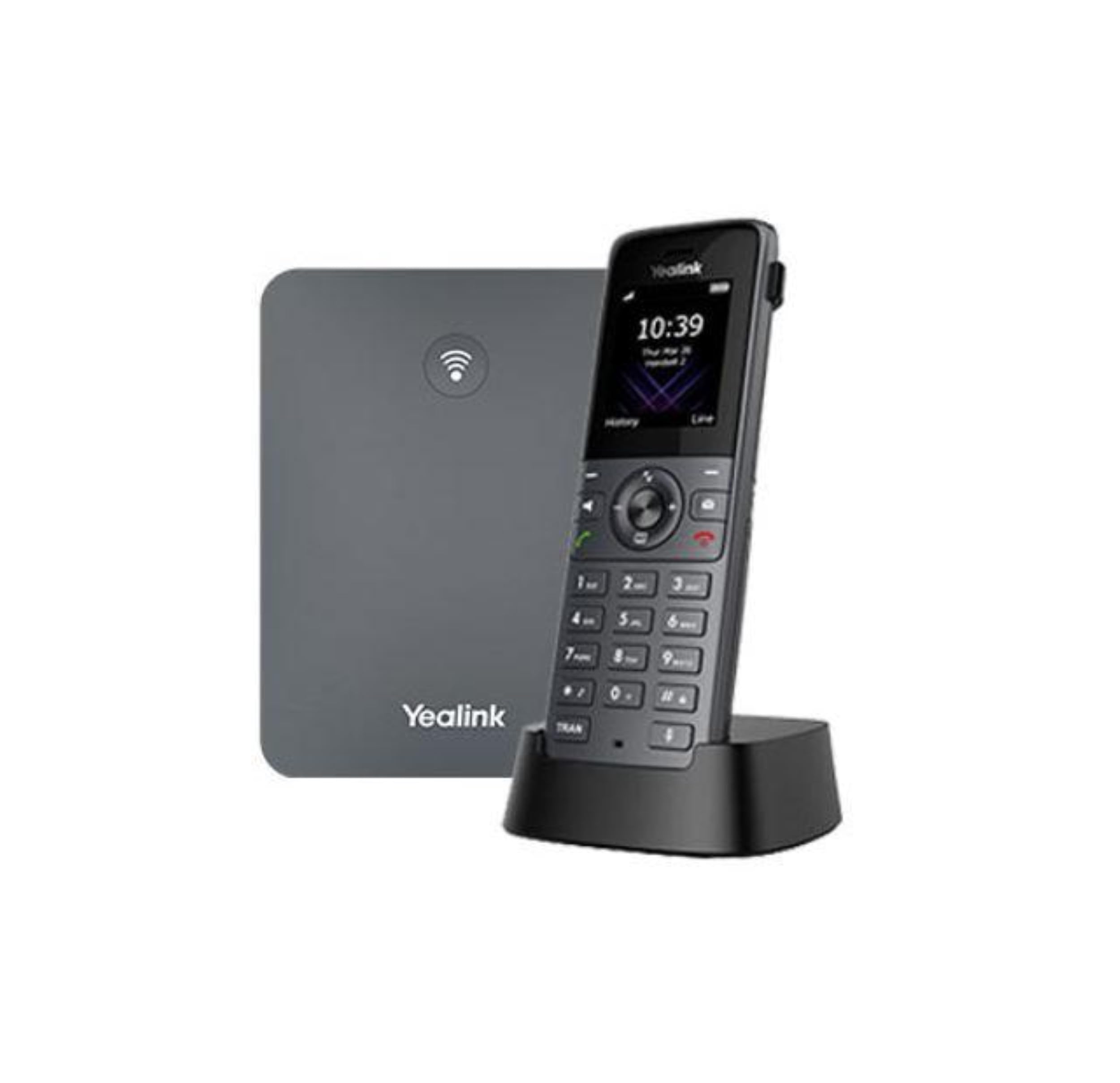 Yealink W73P High-Performance Ip Dect Solution Including W73H Handset And W70B Base Station, Up To 20 Simultaneous Calls, Flexib