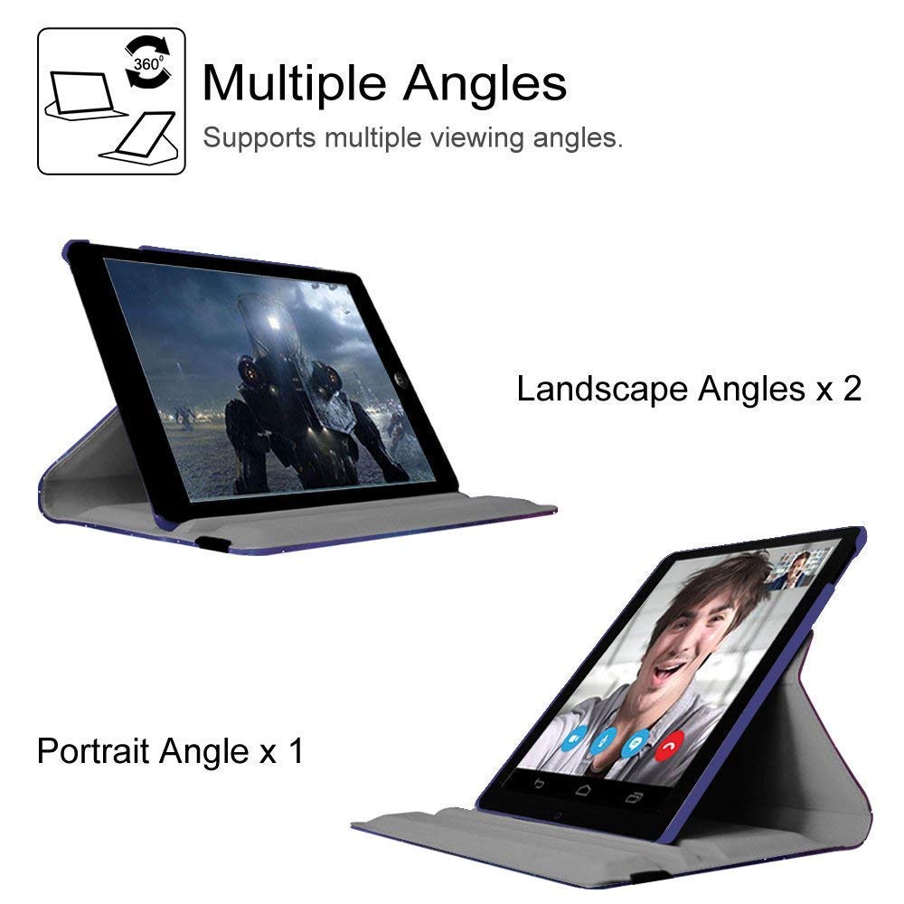 Newraturner Case For Ipad Air (3Rd Gen) 10.5'' 2019 / Ipad Pro 10.5'' 2017 Case,360 Degree Rotating Stand Protective Cover, Auto