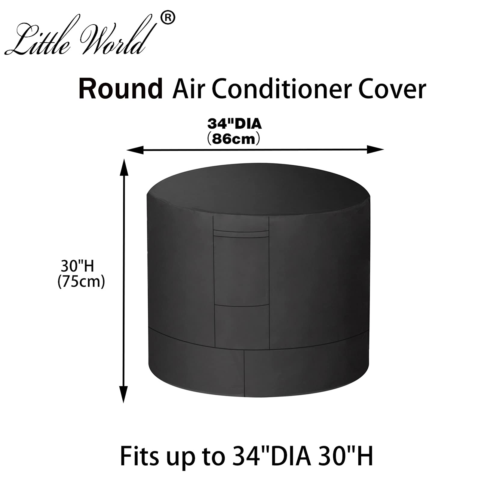Little World Air Conditioner Cover For Outside Unit, Universal Veranda Winter Ac Cover American Standard Furniture Central Outdo